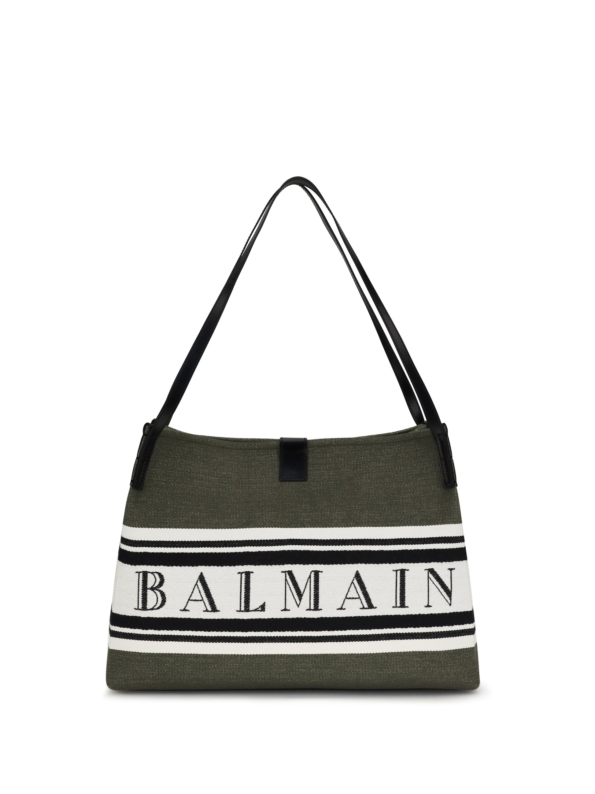 Balmain Women Medium Canvas And Leather Release Tote BALMAIN