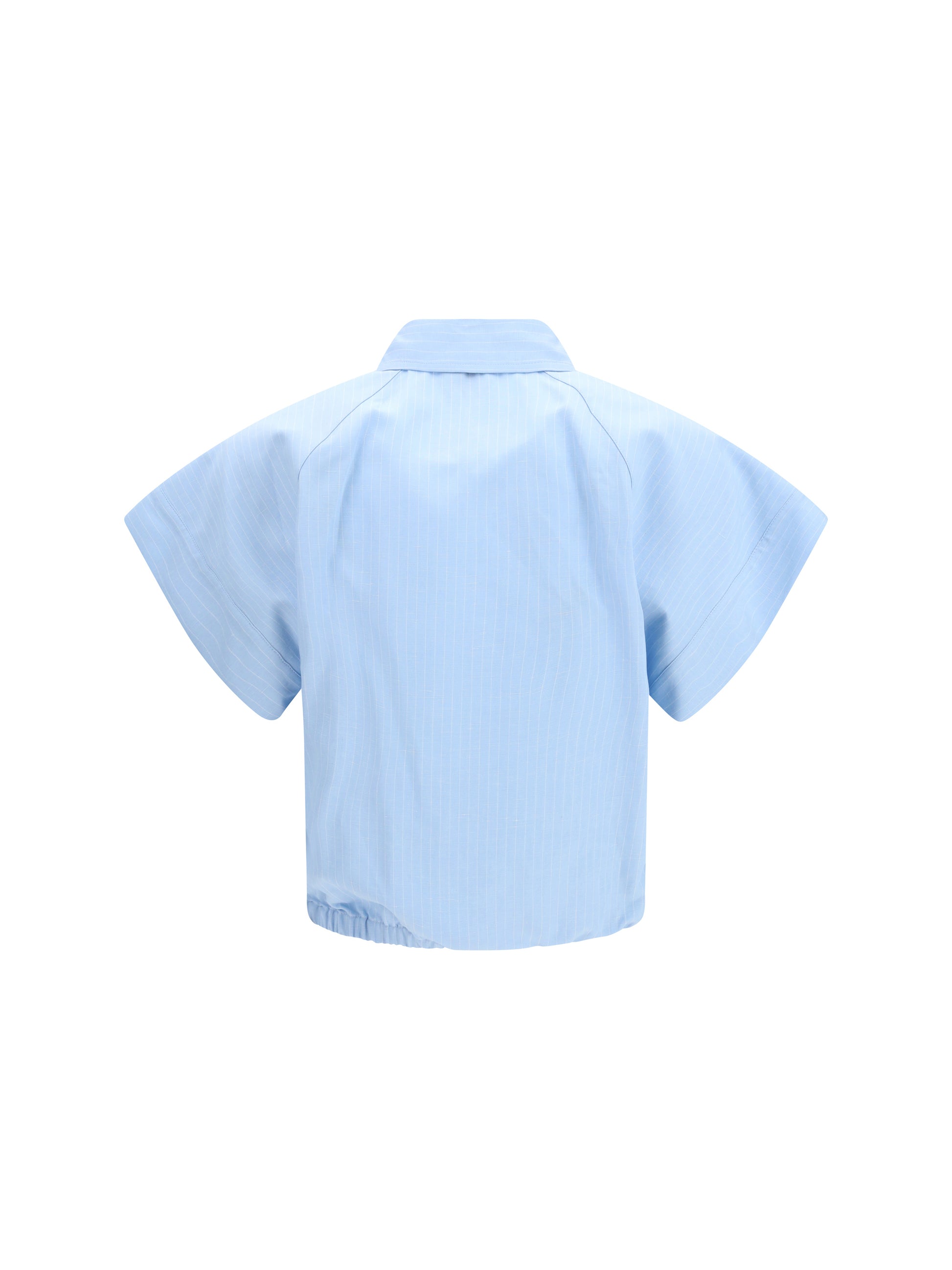 Jacob Cohen Women Short-Sleeve Shirt In Striped Viscose And Linen Canvas JACOB COHEN