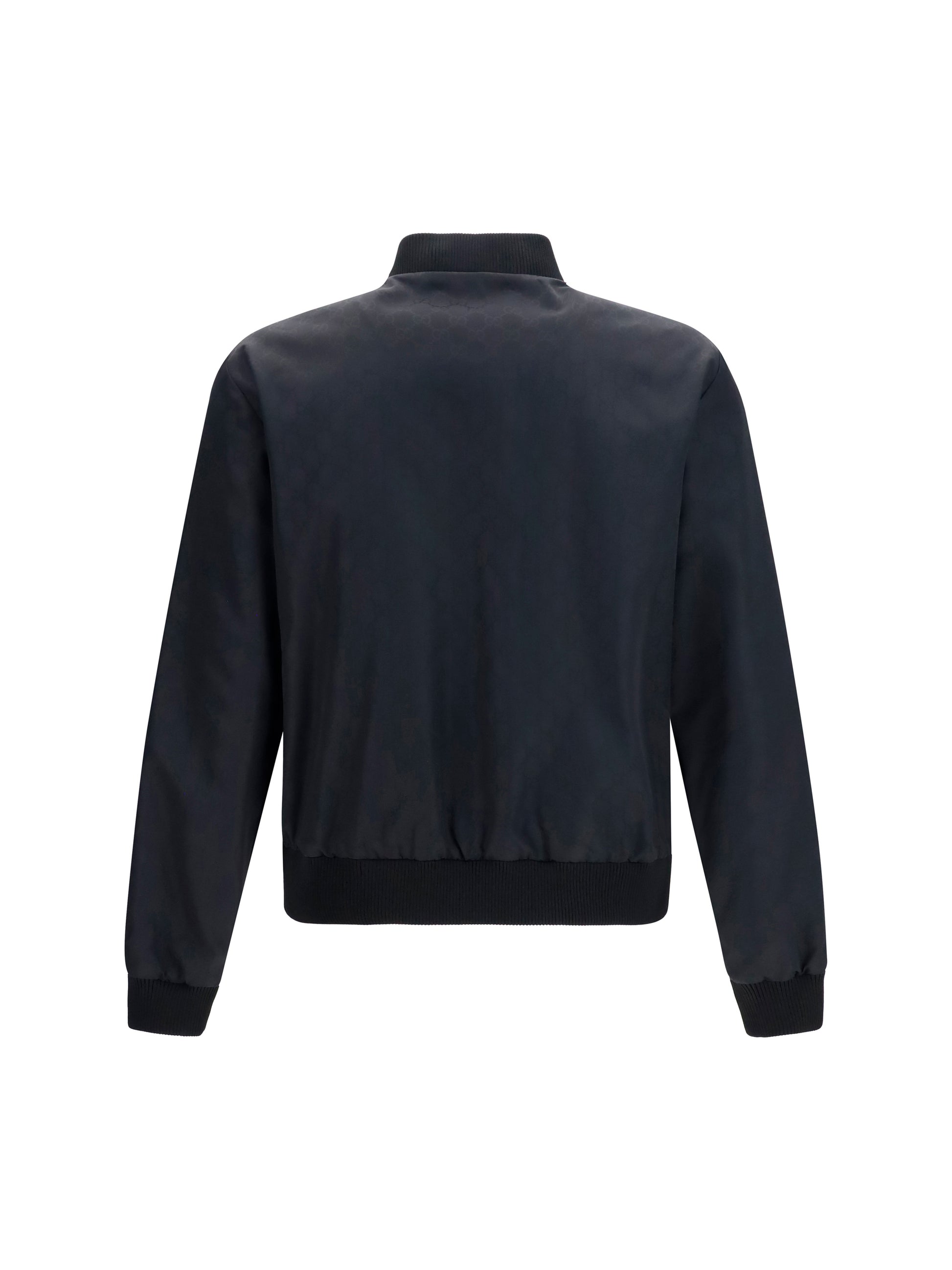 Gucci Men Reversible Zip Jacket In Lightweight Silk Faille GUCCI
