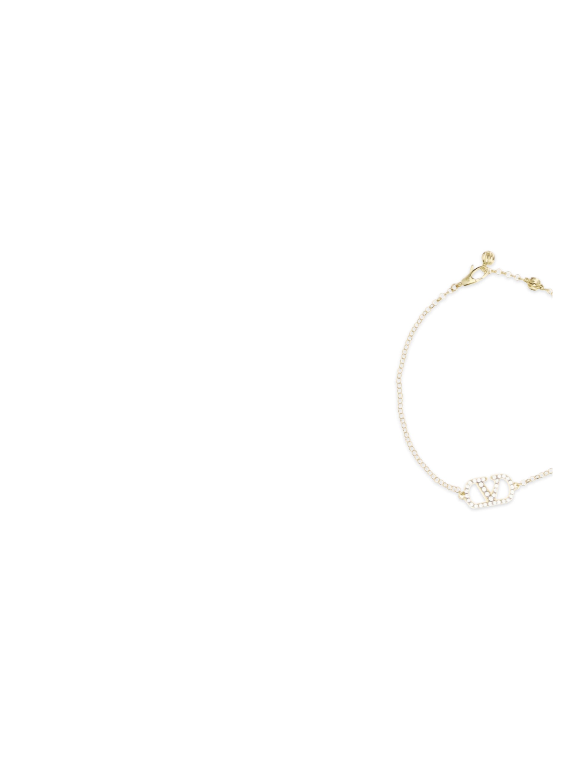 Valentino Garavani Women Vlogo Signature Bracelet In Metal And Swarovski® Crystals VALENTINO GARAVANI