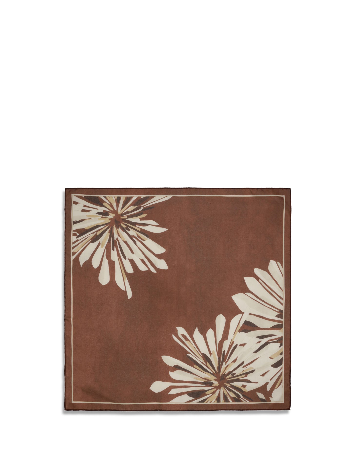 Brunello Cucinelli Women Bloom Print Silk Pongée Scarf BRUNELLO CUCINELLI