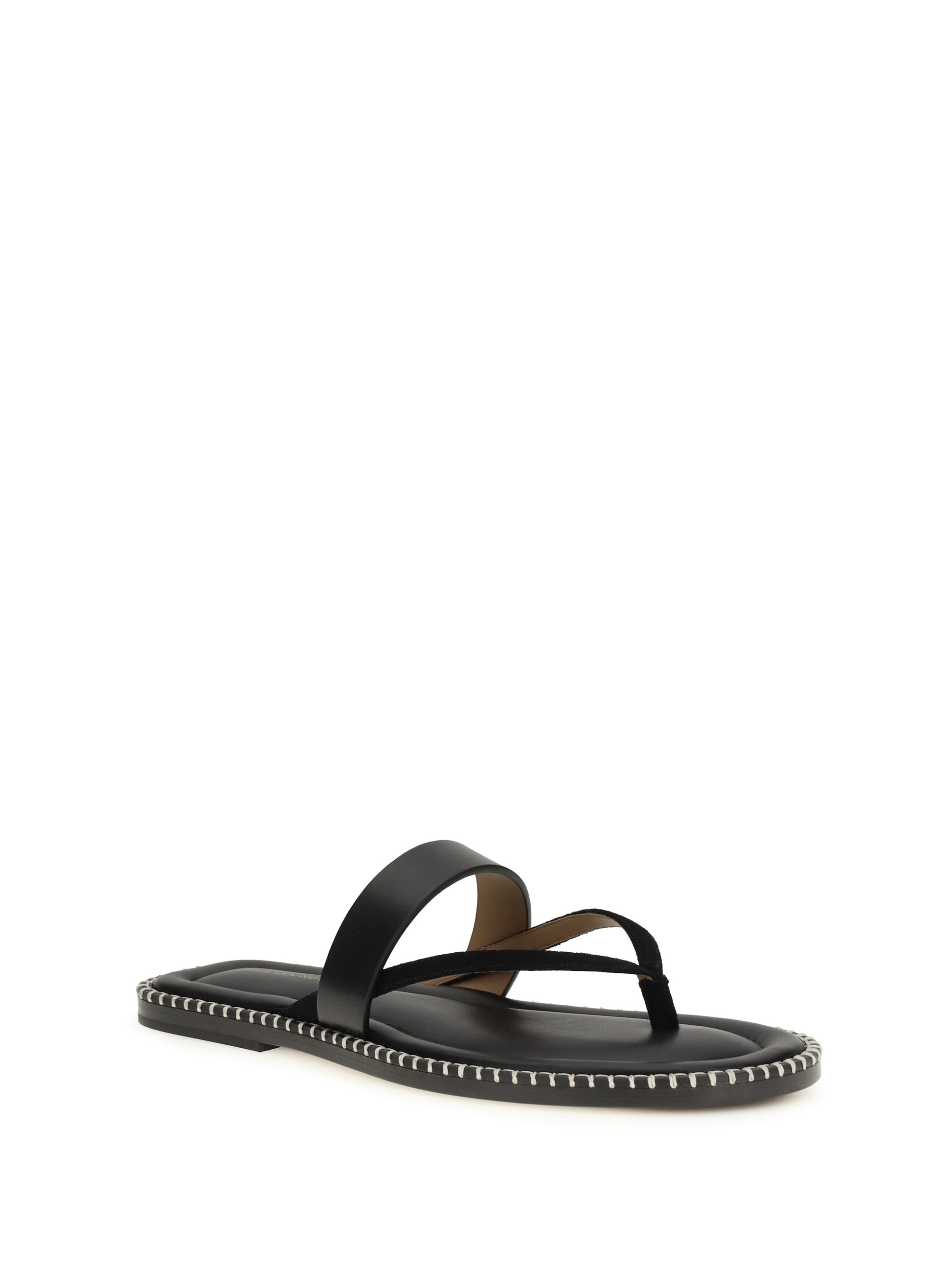 Dries Van Noten Men Slip-On Leather Sandals With Sequins DRIES VAN NOTEN