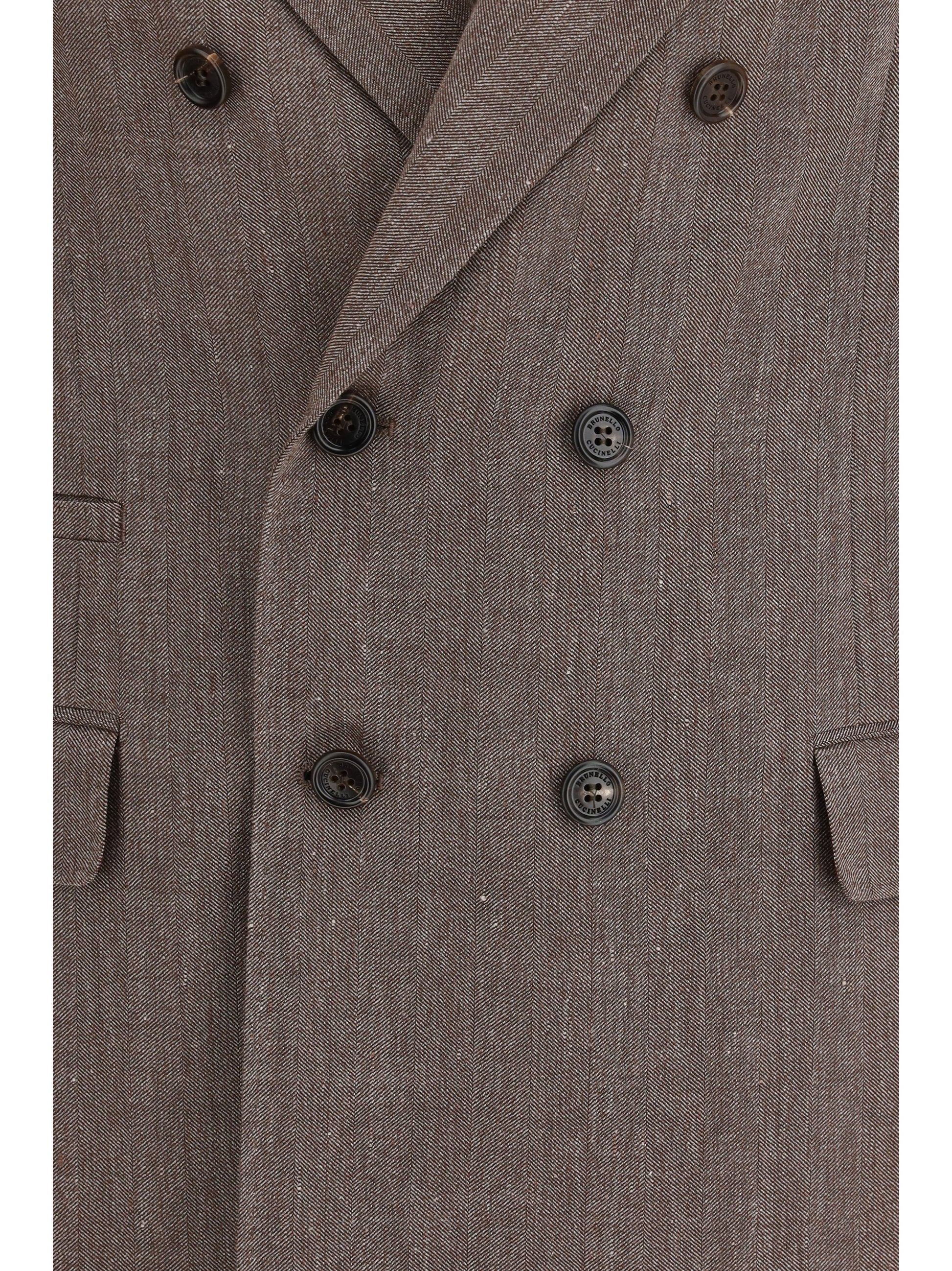Brunello Cucinelli Men Double-Breasted Tailored Jacket BRUNELLO CUCINELLI