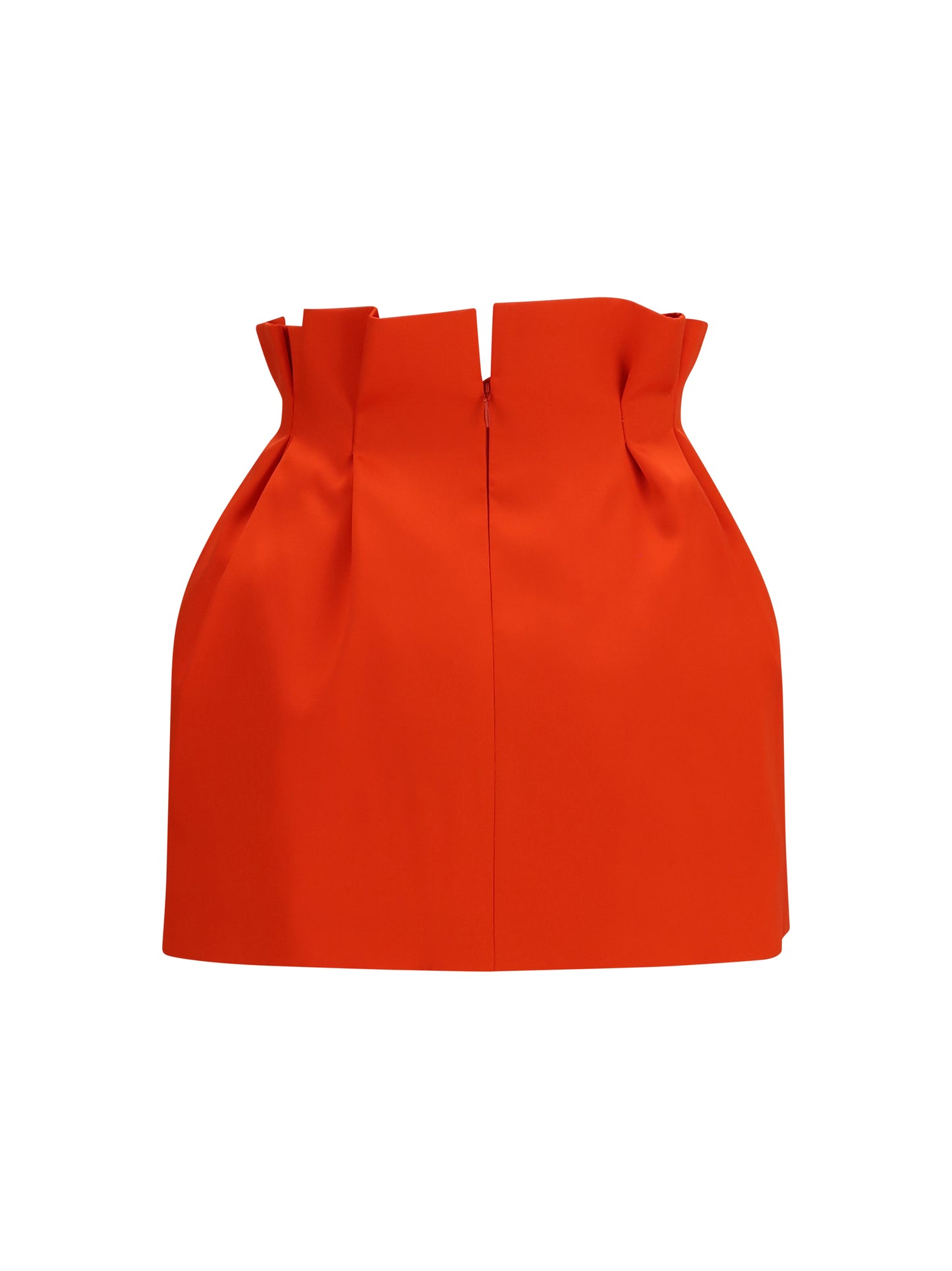 Magda Butrym Women Silk Mini Skirt With Ruffled Waist