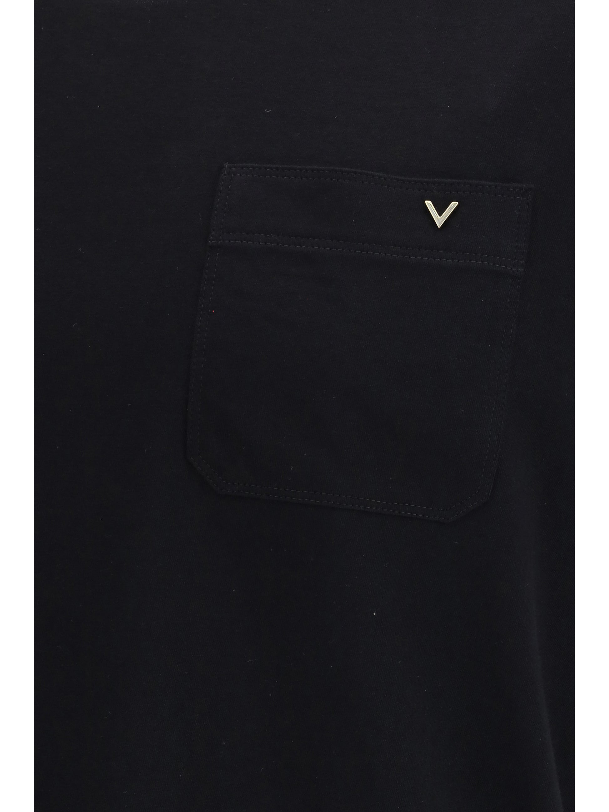 Valentino Men Cotton T-Shirt With Vgold VALENTINO