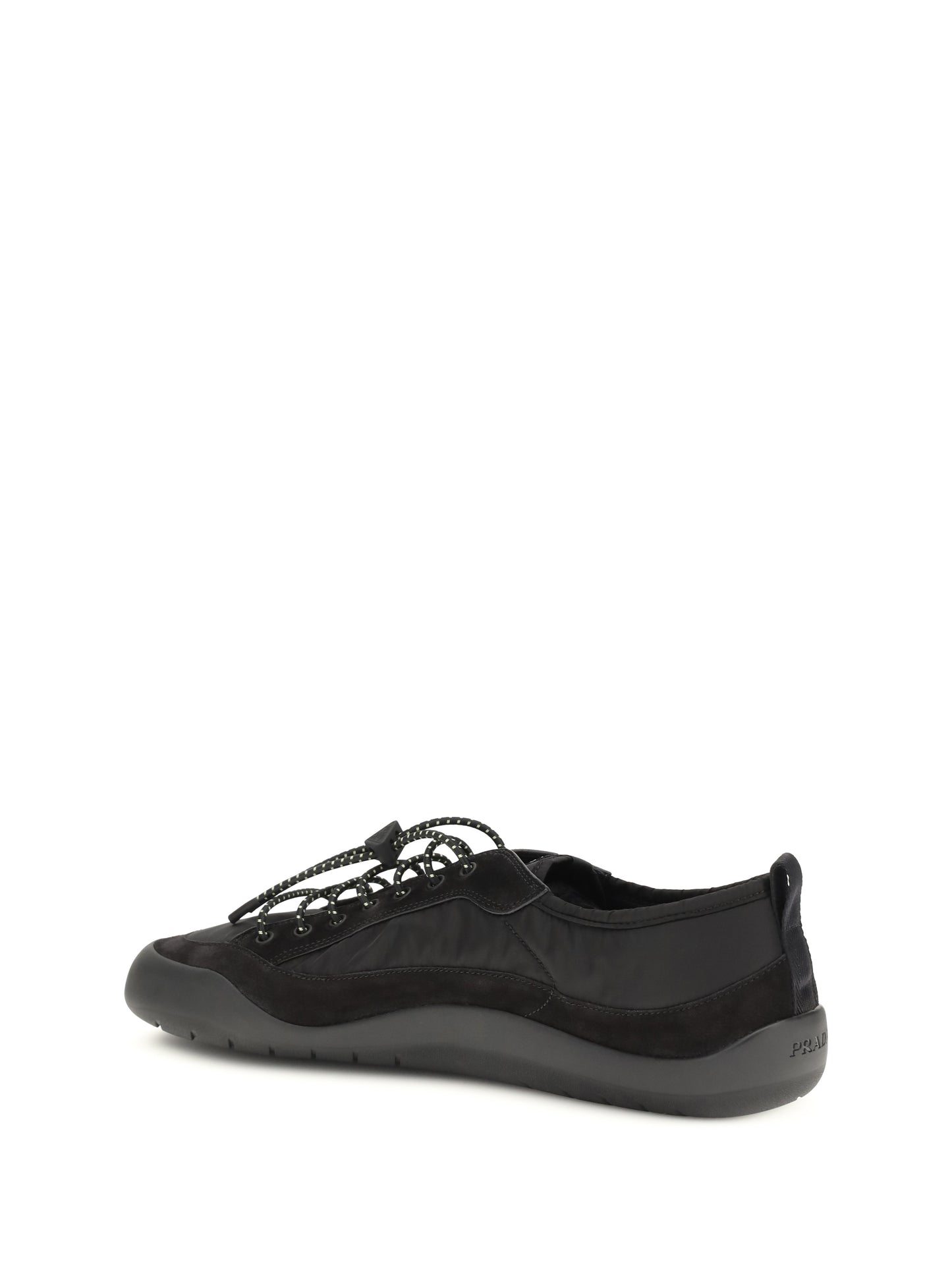 Prada Men Leather And Fabric Sneakers PRADA
