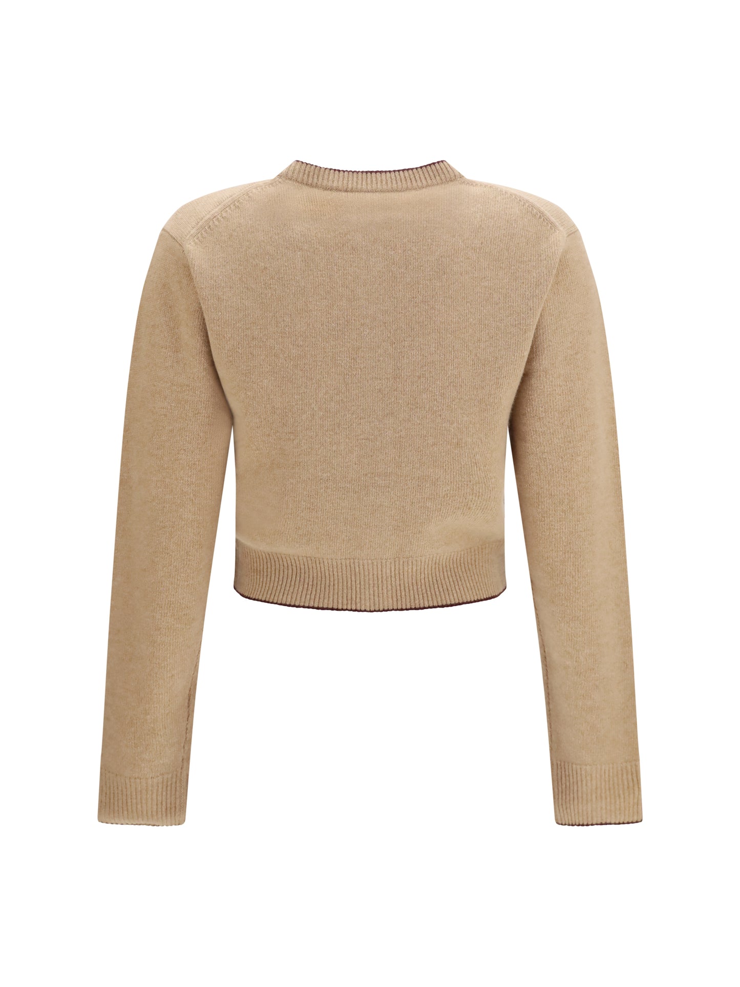 Chloé Women Fitted Logo Cardigan In Wool And Cashmere CHLOE