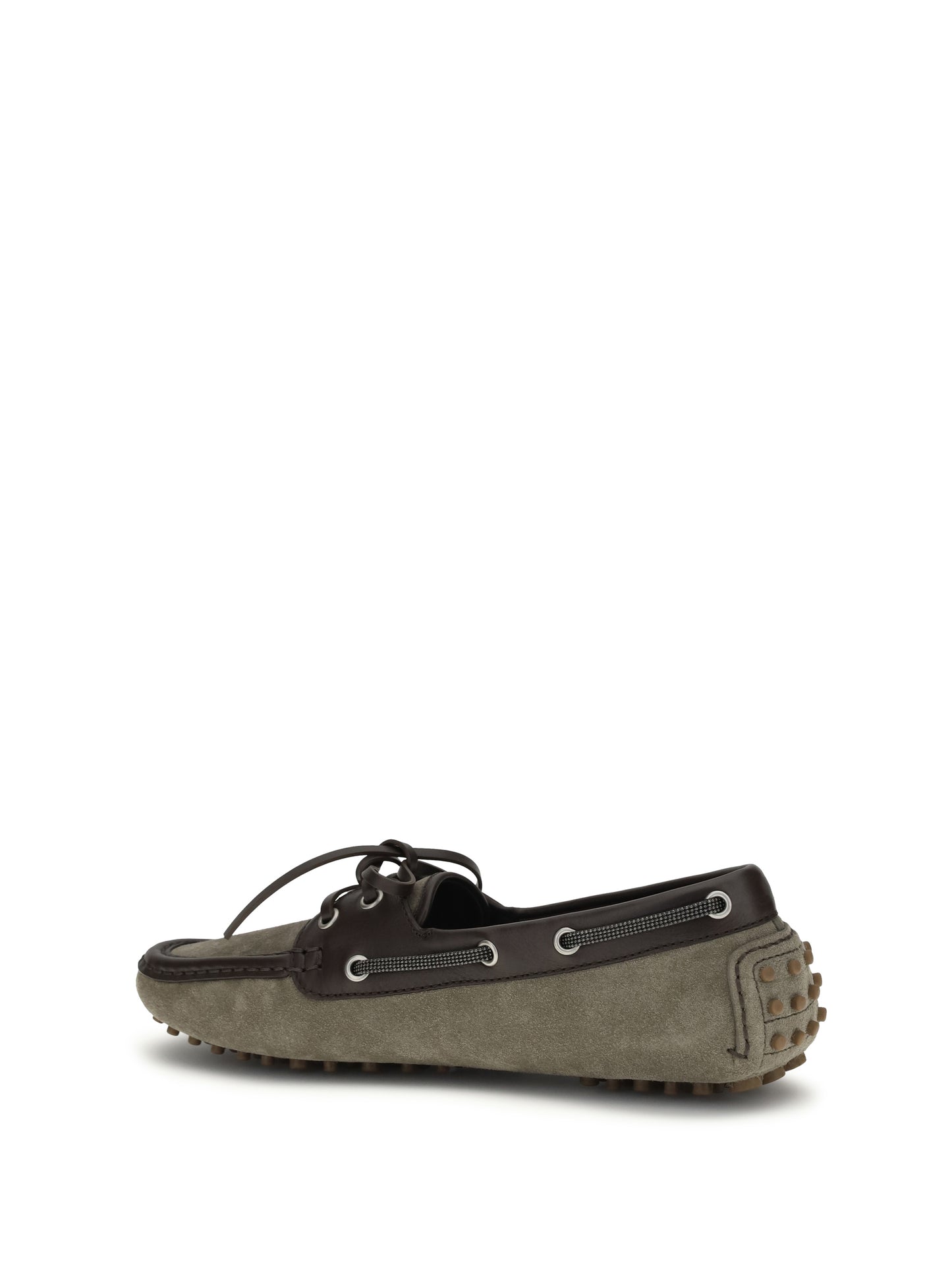 Brunello Cucinelli Women Lace-Up Suede Loafers BRUNELLO CUCINELLI