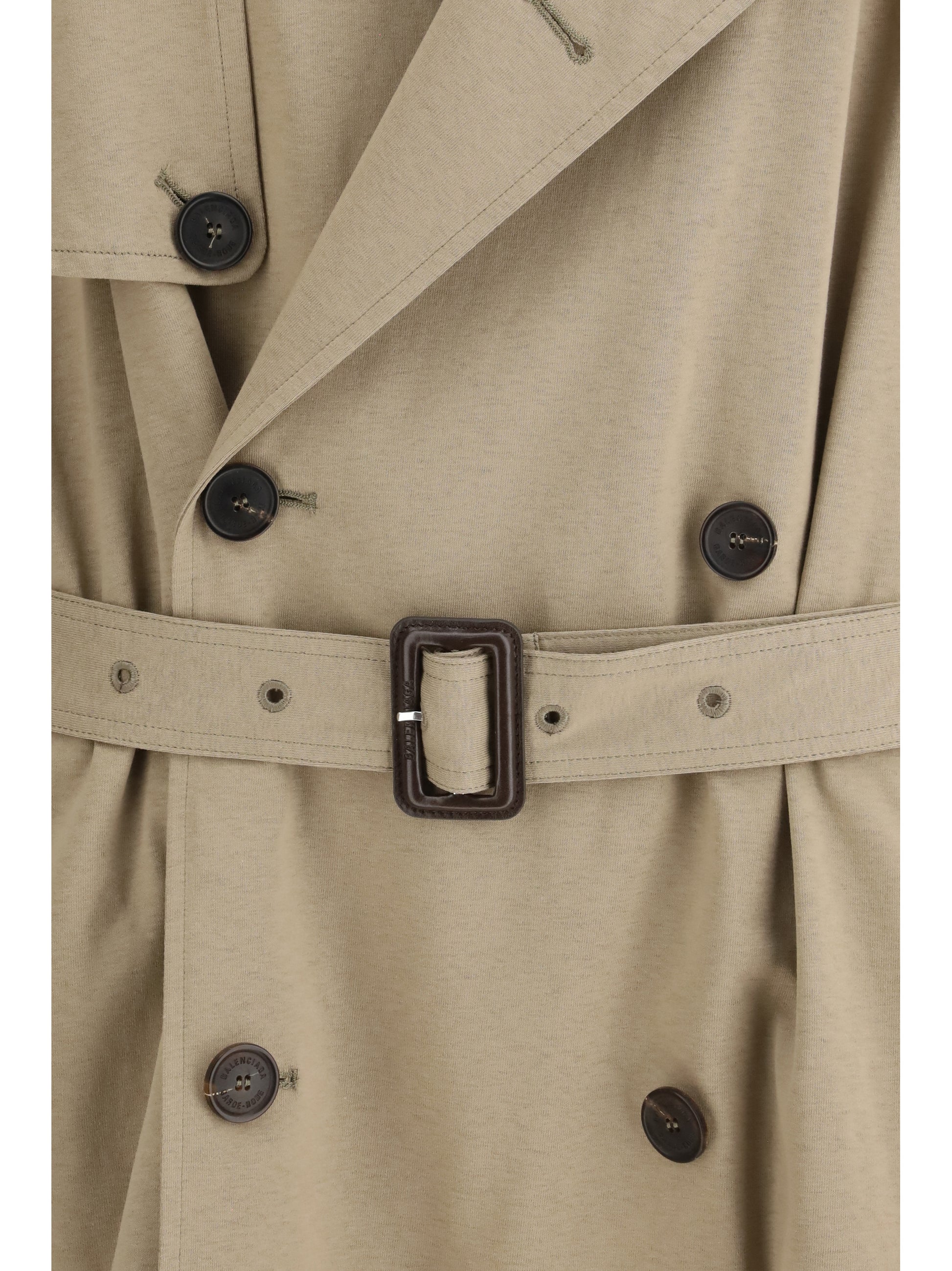 Balenciaga Women Belted Double-Breasted Trench Coat BALENCIAGA