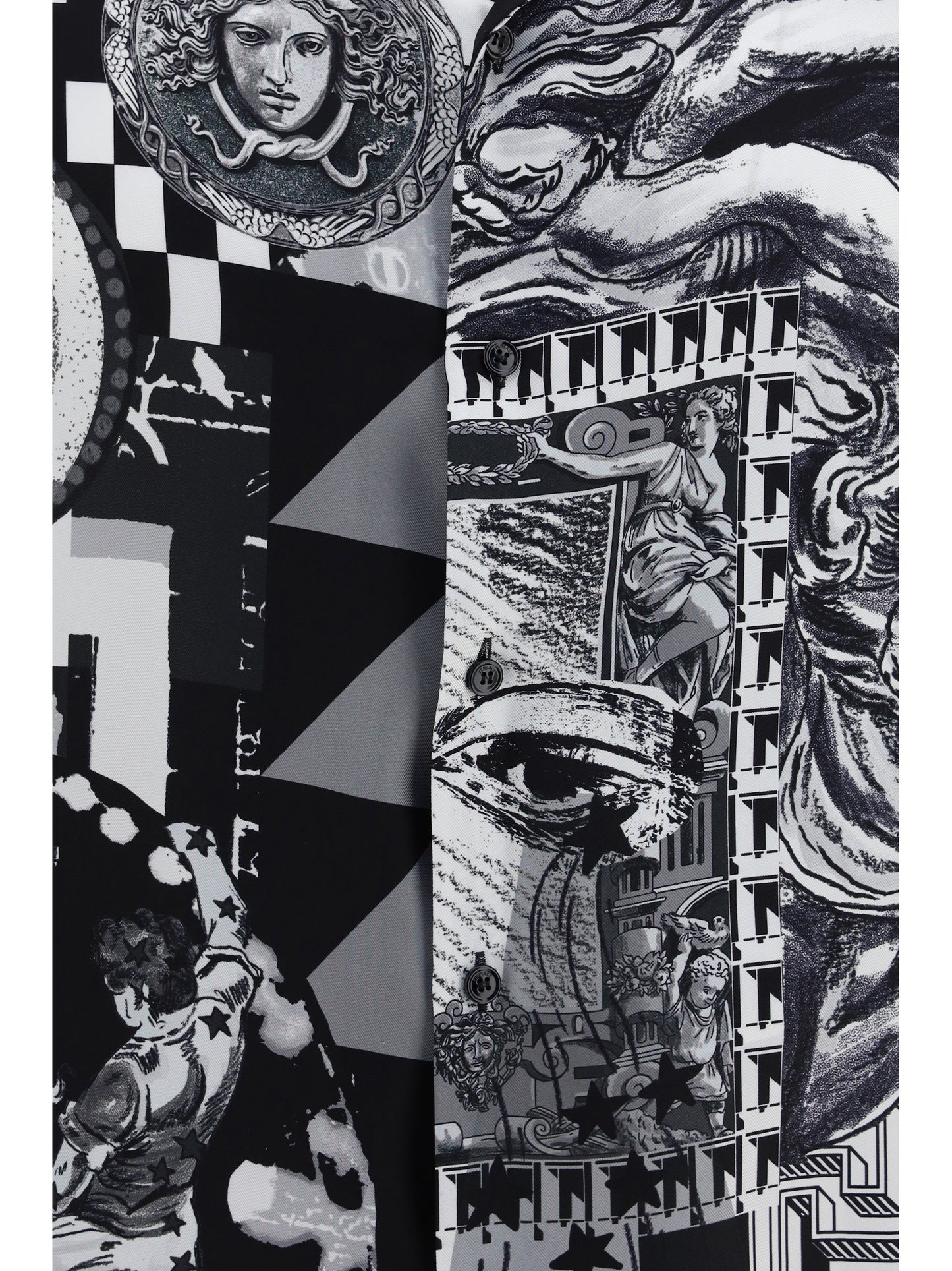 Versace Men Printed Silk Twill Shirt VERSACE