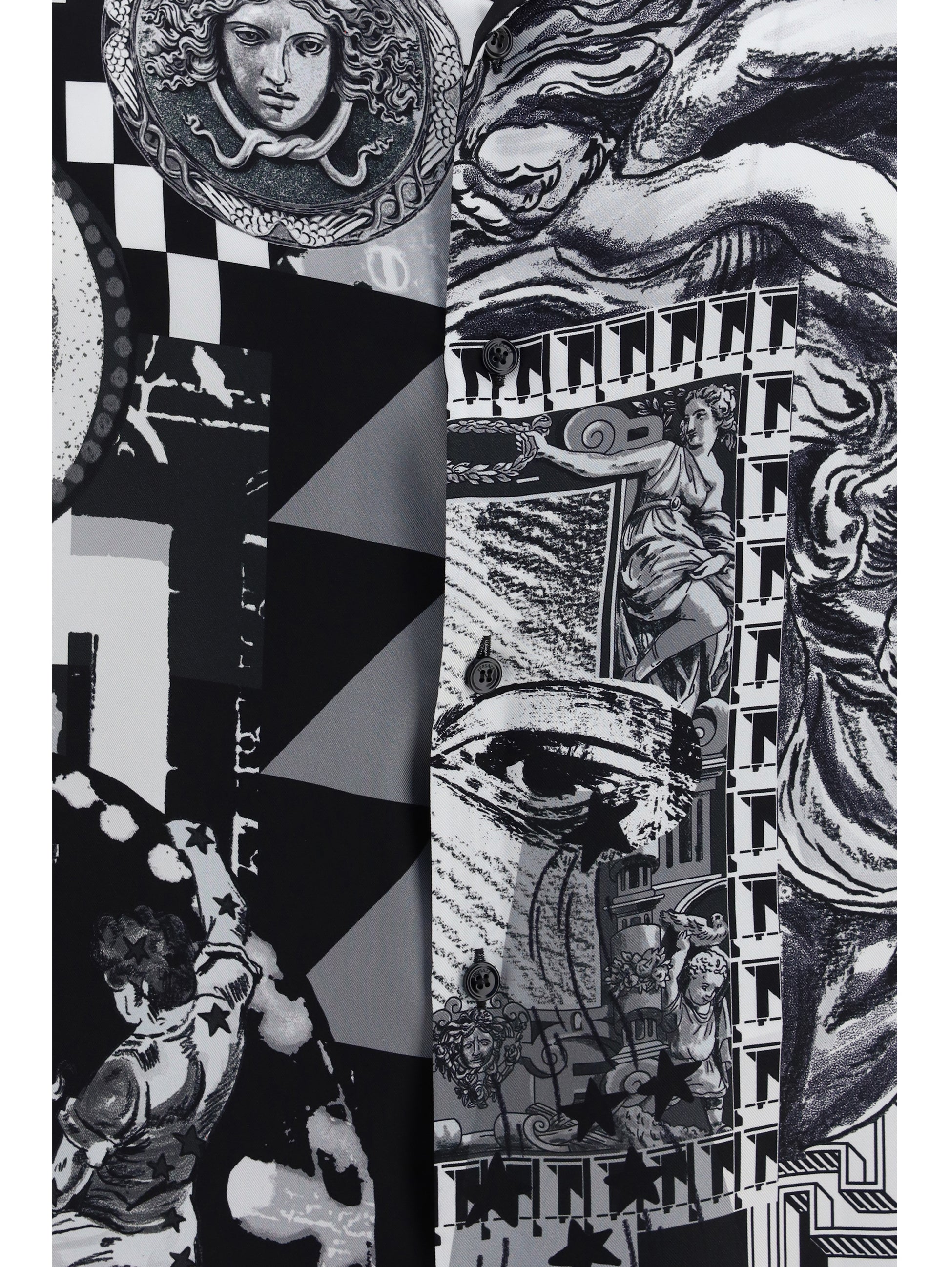 Versace Men Printed Silk Twill Shirt VERSACE