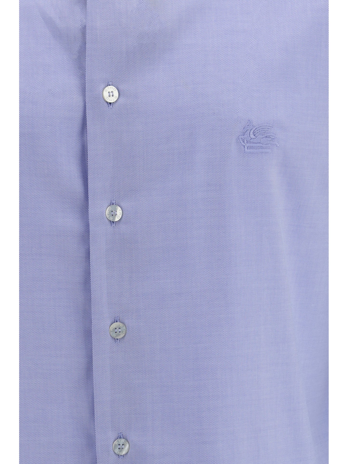 Etro Men Roma Cotton Shirt With Pegaso Logo ETRO