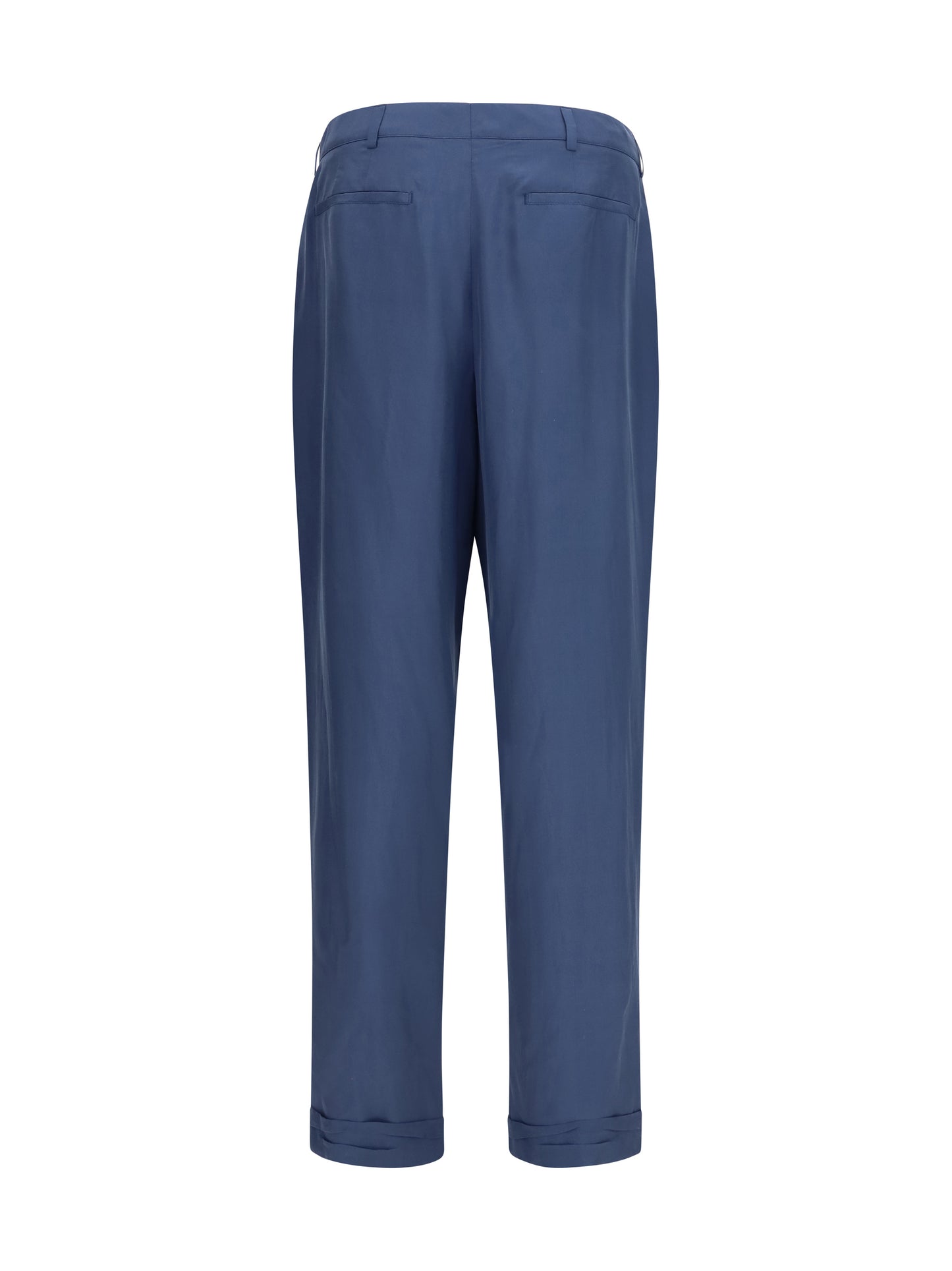 Saint Laurent Men Tailored Pants With Habutai Silk Belt SAINT LAURENT