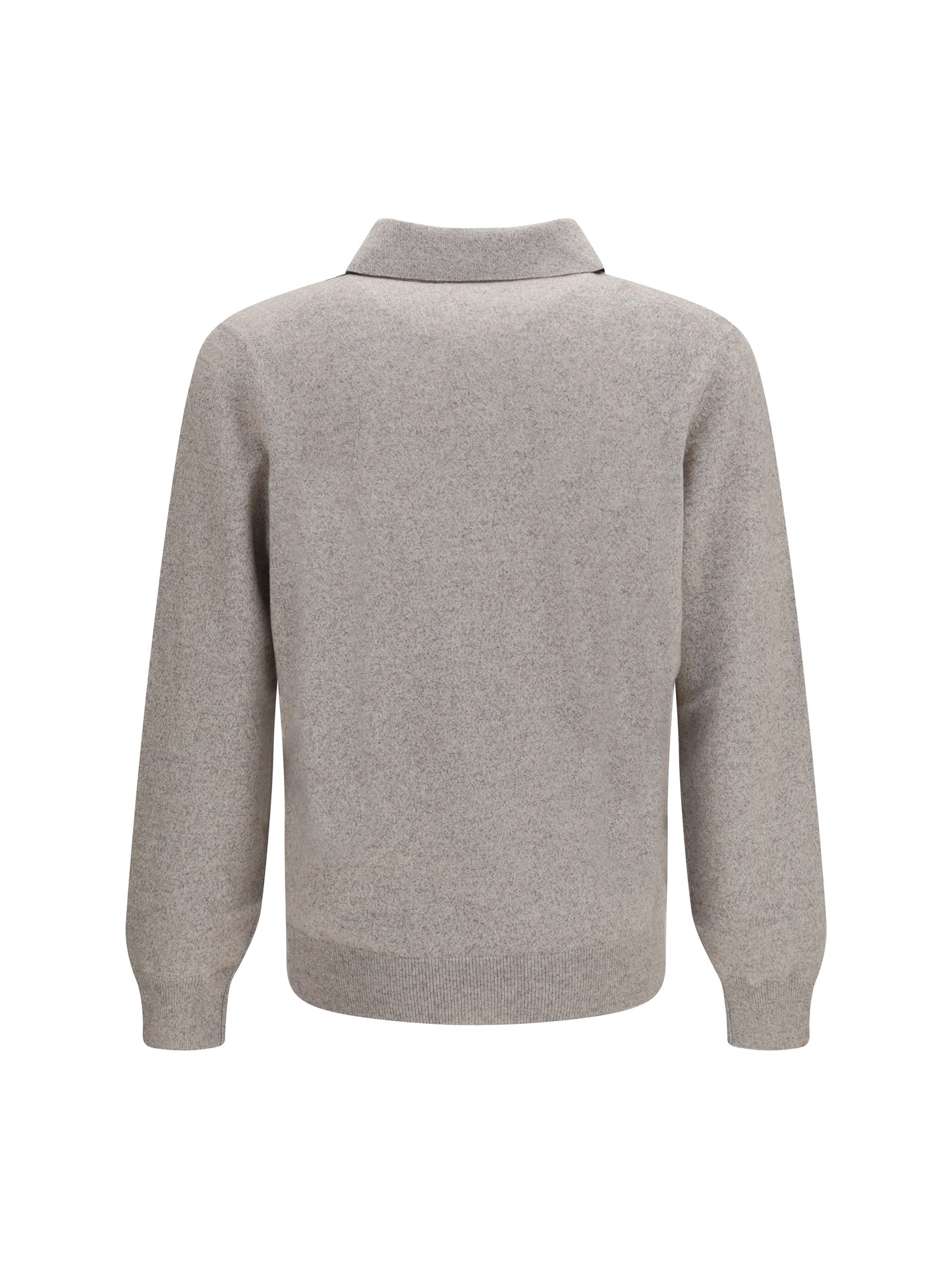 Brunello Cucinelli Men Mouliné Cashmere Knit Polo BRUNELLO CUCINELLI