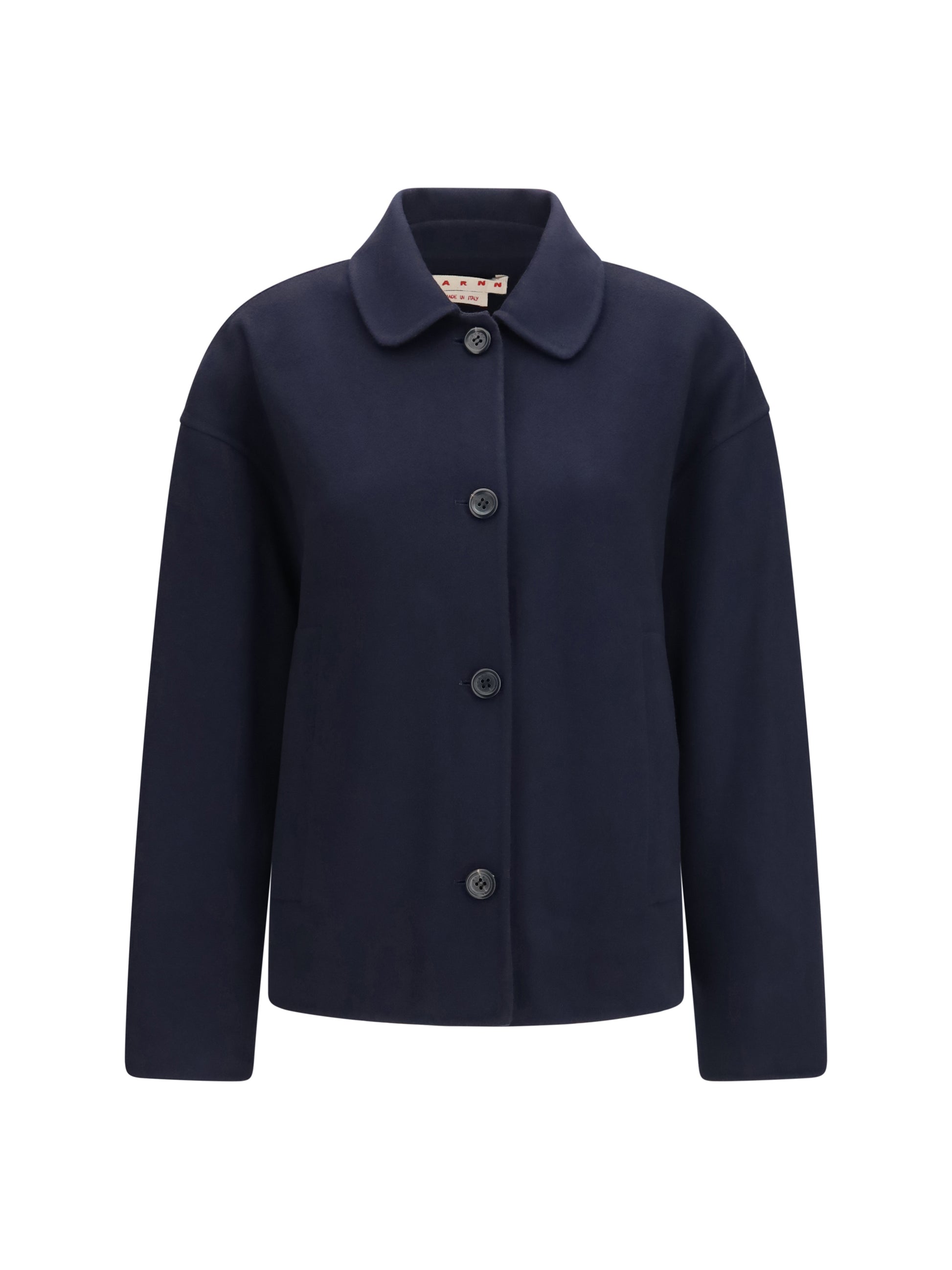 Marni Women Wool Jacket With Logo Embroidery MARNI