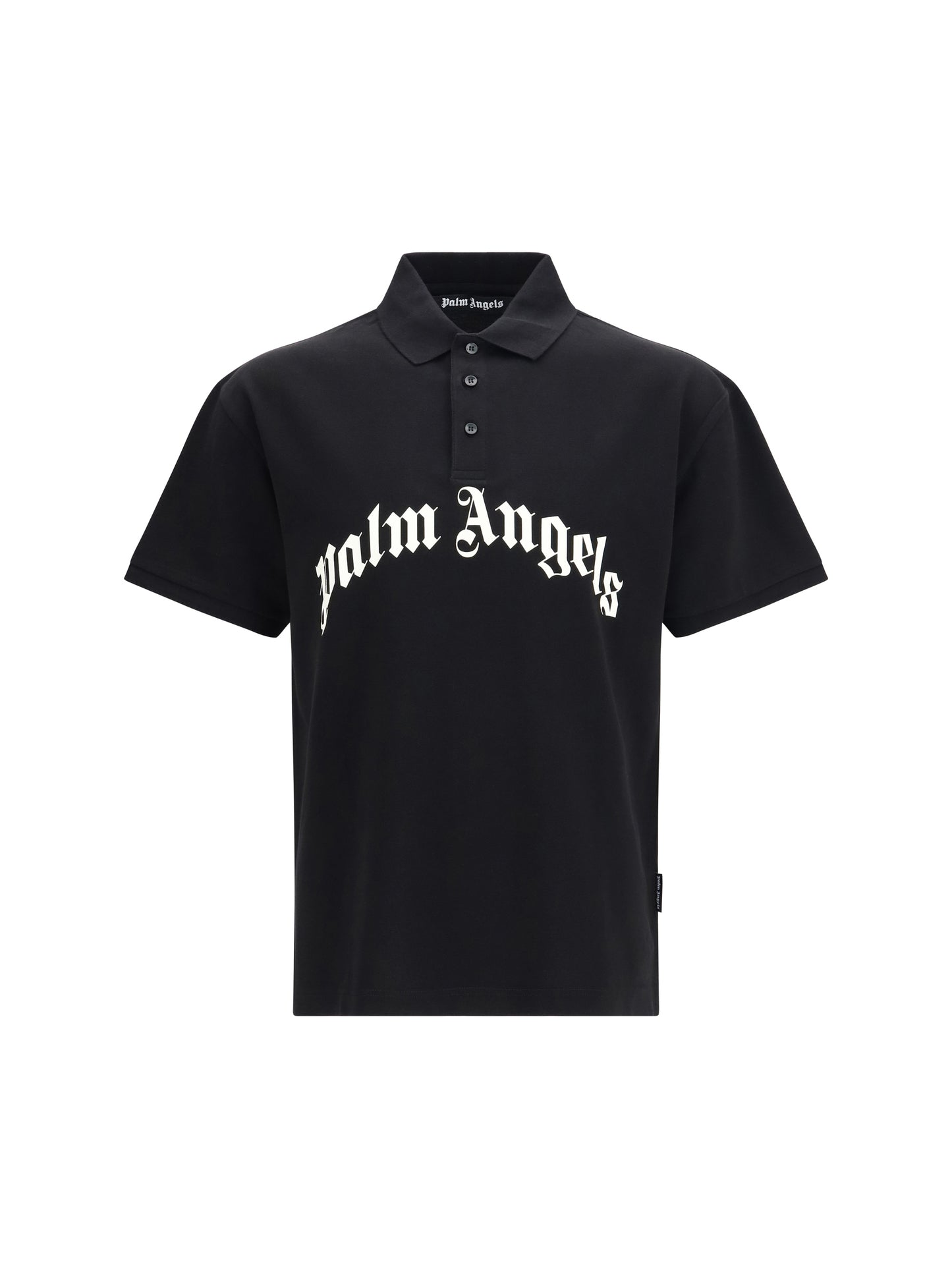 Palm Angels Men Curved Logo Polo PALM ANGELS