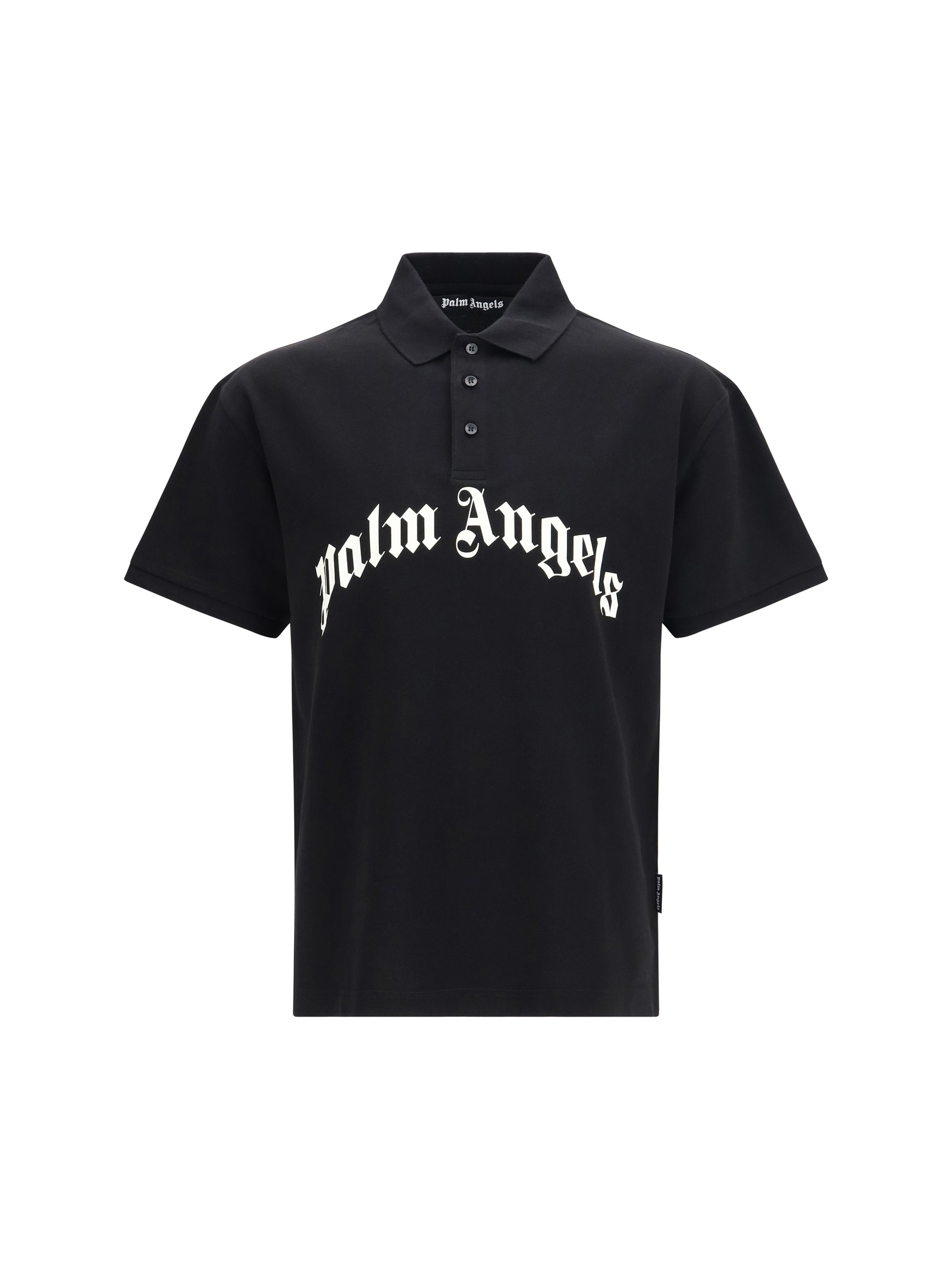 Palm Angels Men Curved Logo Polo PALM ANGELS