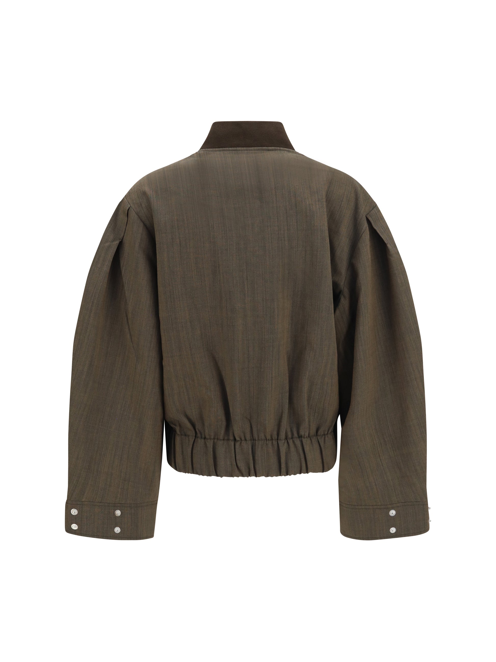 Ganni Women Lightweight Wool Bomber Jacket GANNI