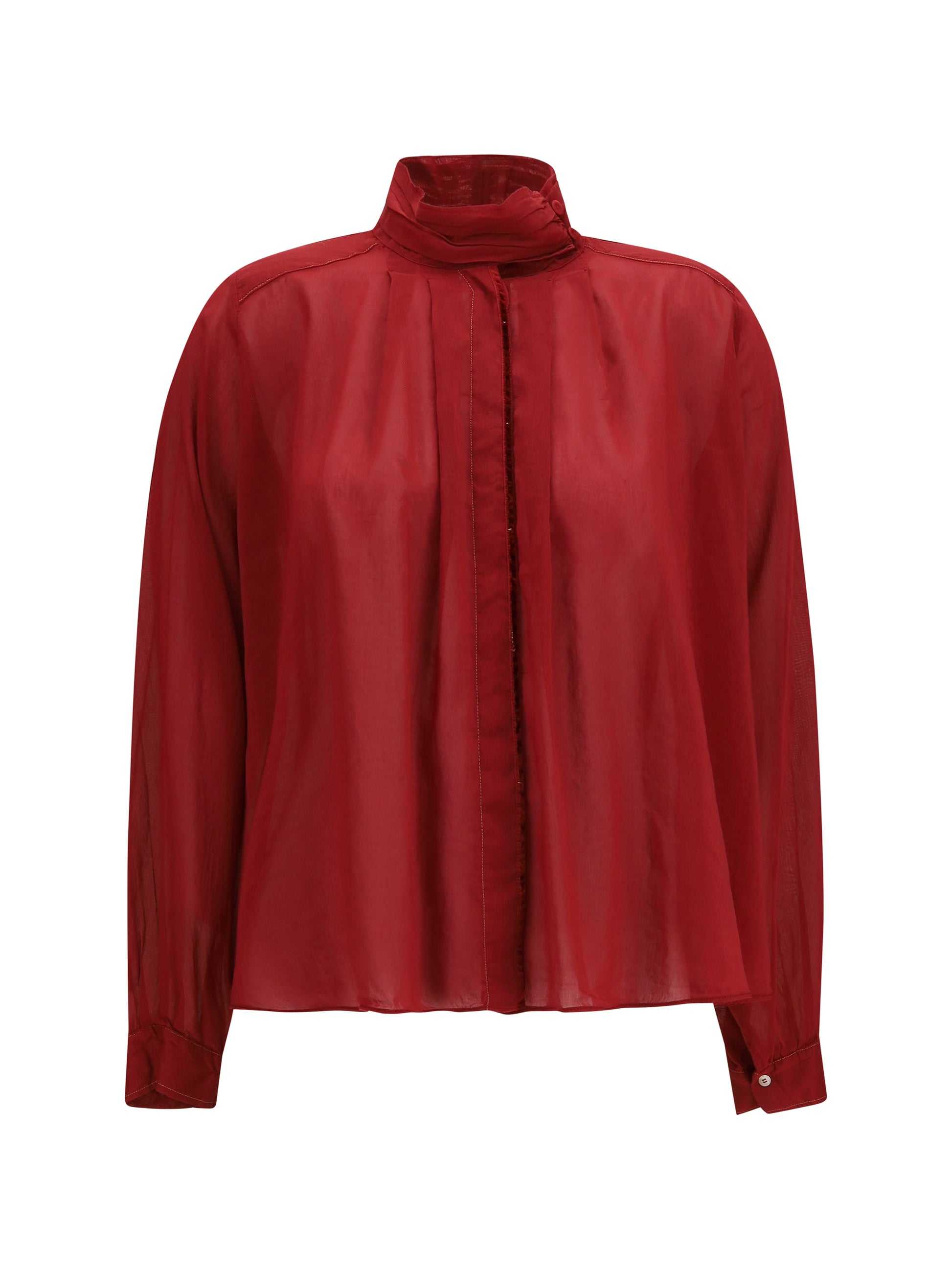 Forte_Forte Women Pleated High-Neck Blouse FORTE FORTE