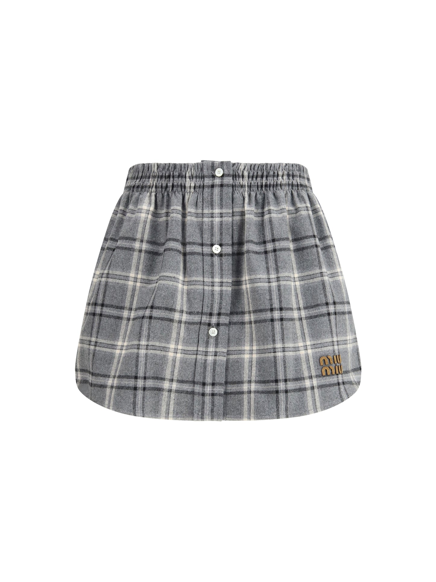 Miu Miu Women Check Flannel Miniskirt MIU MIU