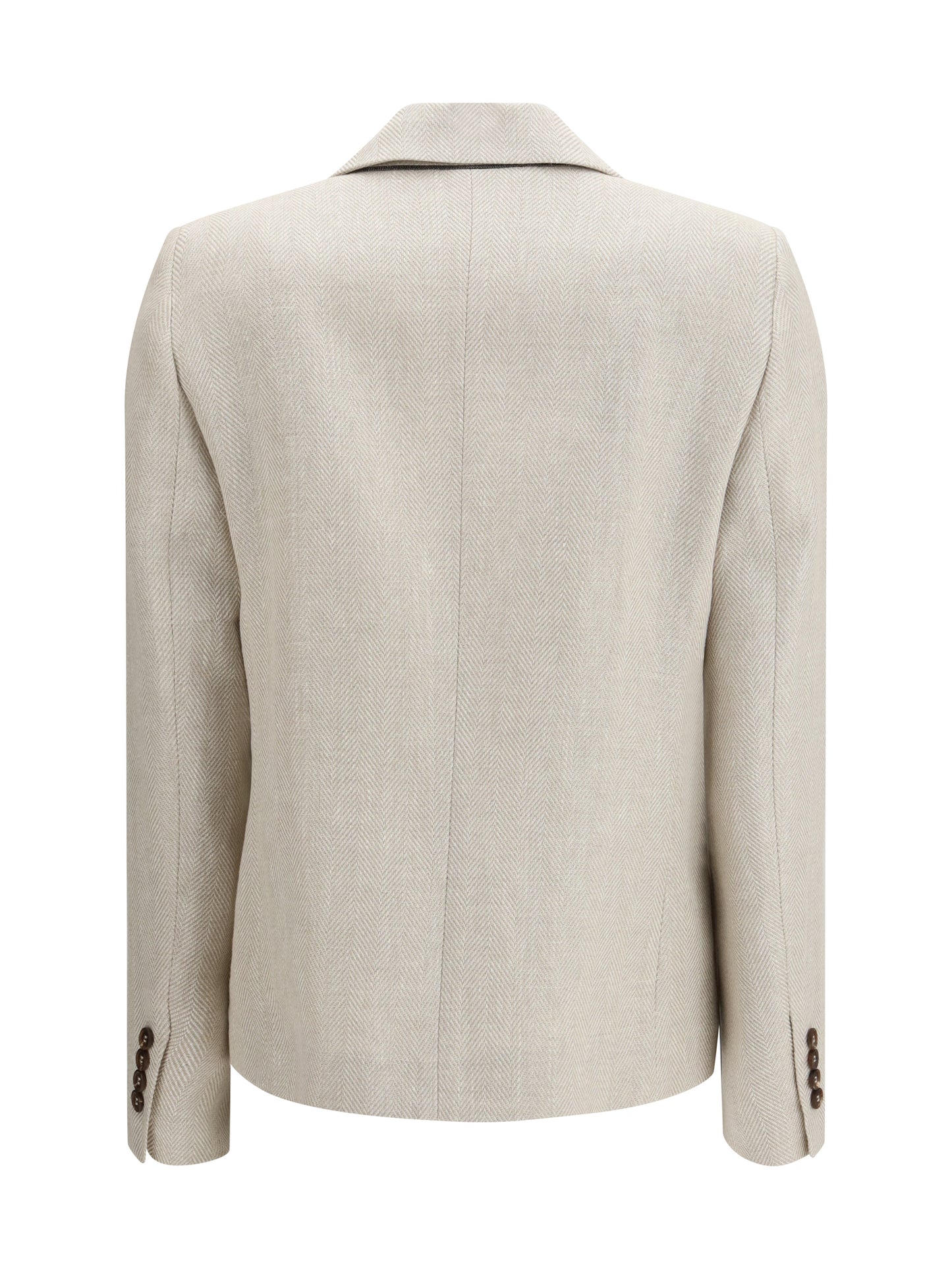 Brunello Cucinelli Women Button Herringbone Blazer BRUNELLO CUCINELLI