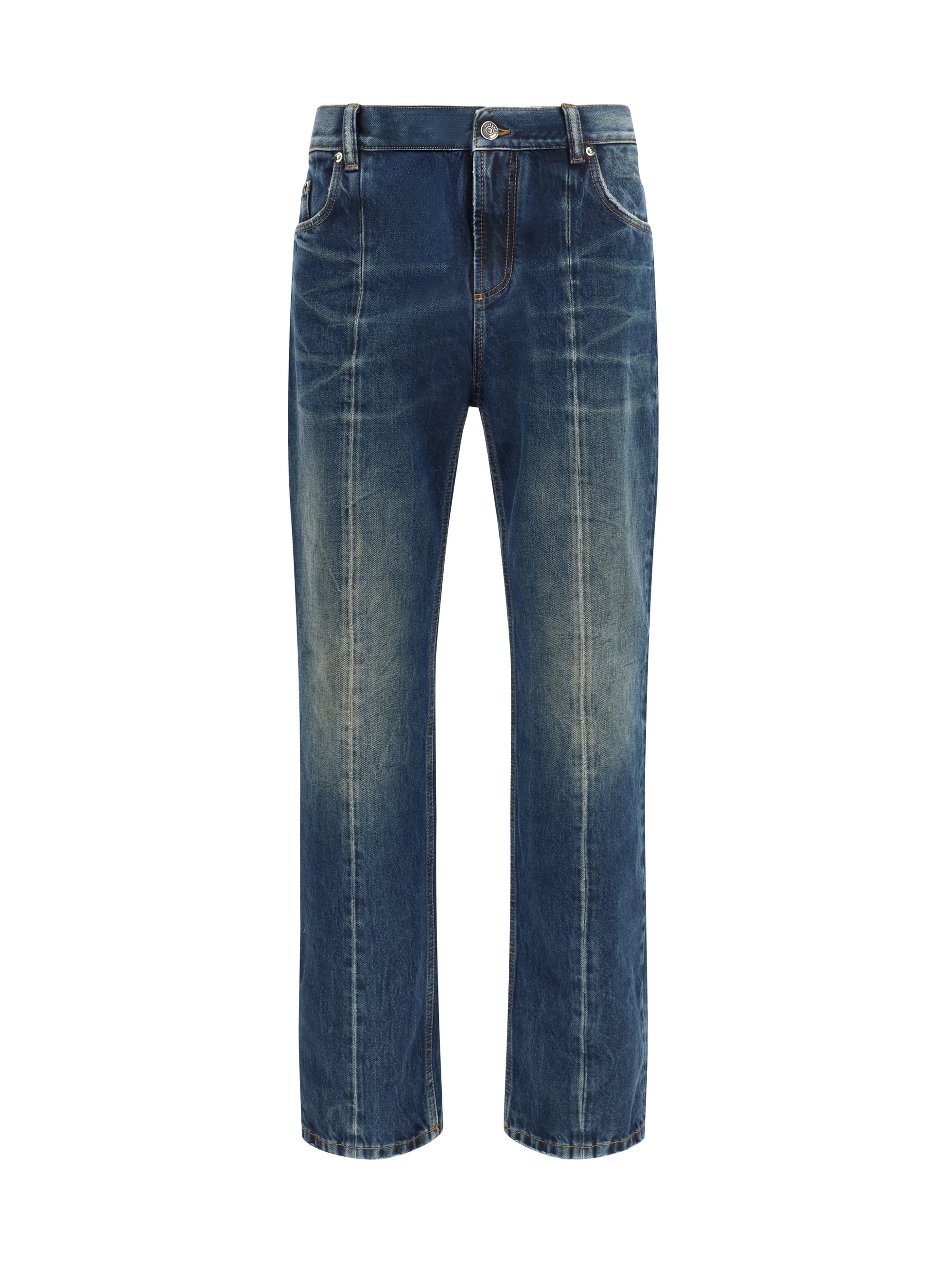 Versace Men Distressed Straight-Leg Jeans VERSACE