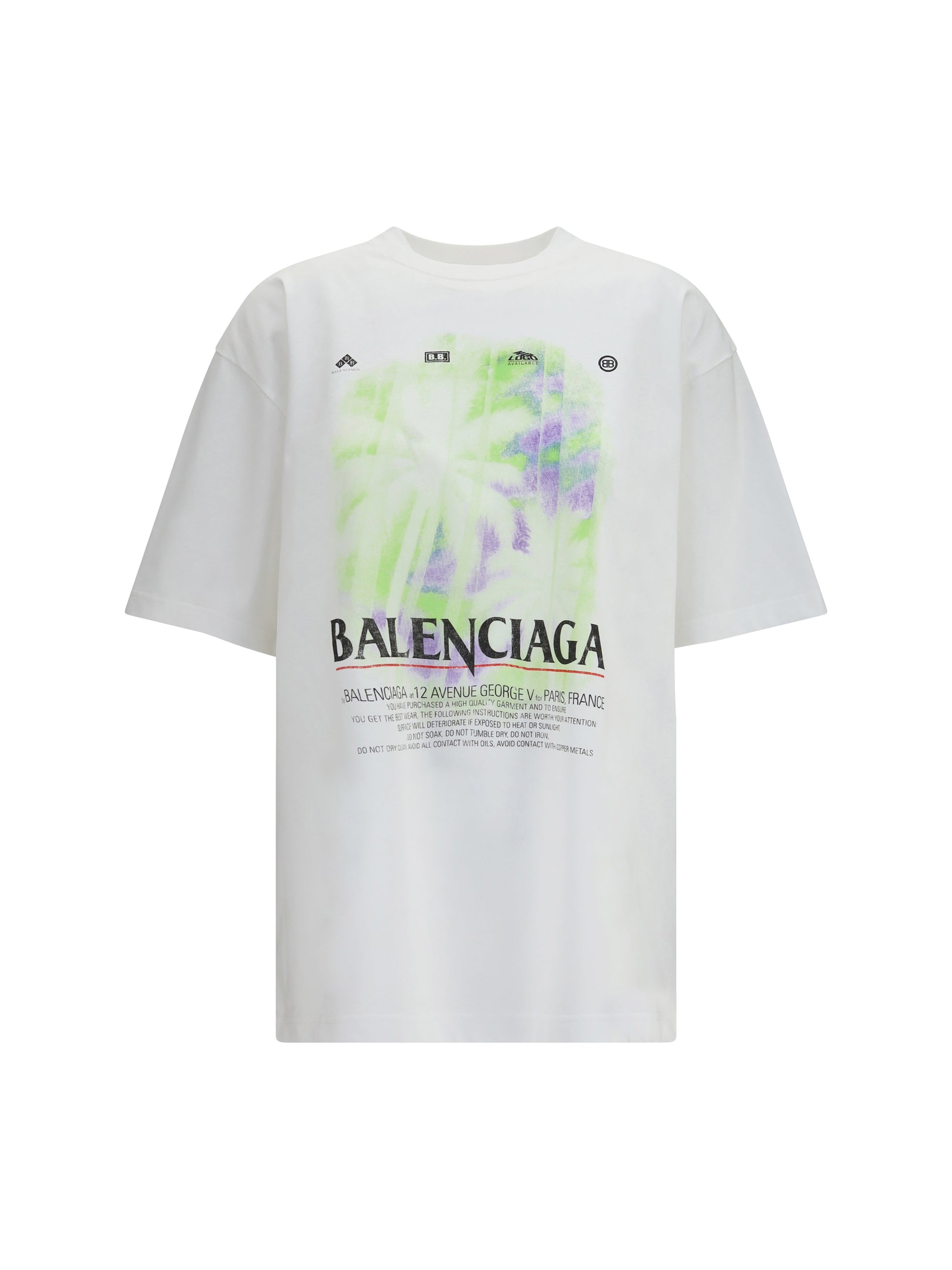 Balenciaga Women Printed Cotton T-Shirt BALENCIAGA