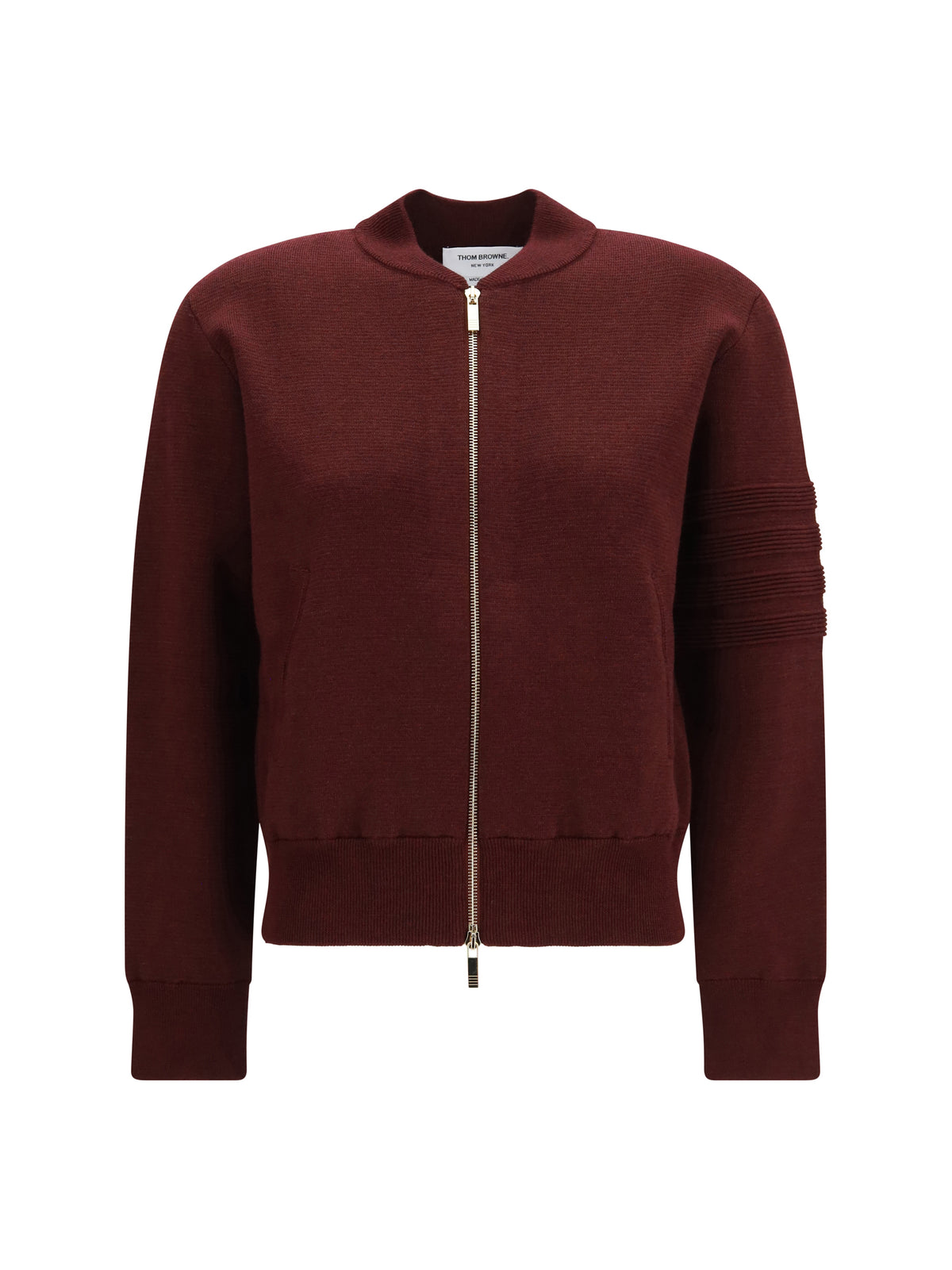 Thom Browne Women Ottoman Milano Stitch 4-Bar Bomber Jacket THOM BROWNE