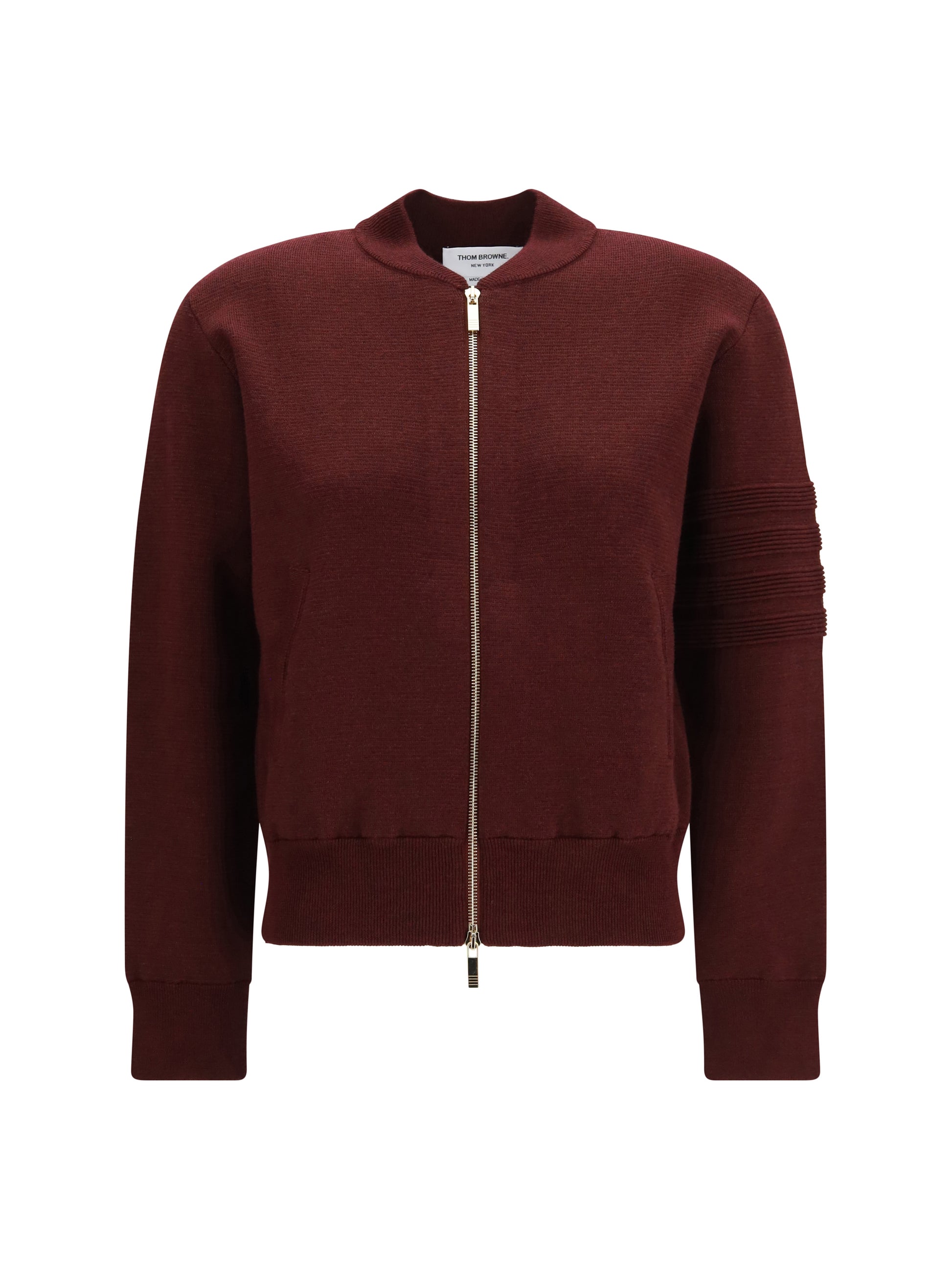 Thom Browne Women Ottoman Milano Stitch 4-Bar Bomber Jacket THOM BROWNE