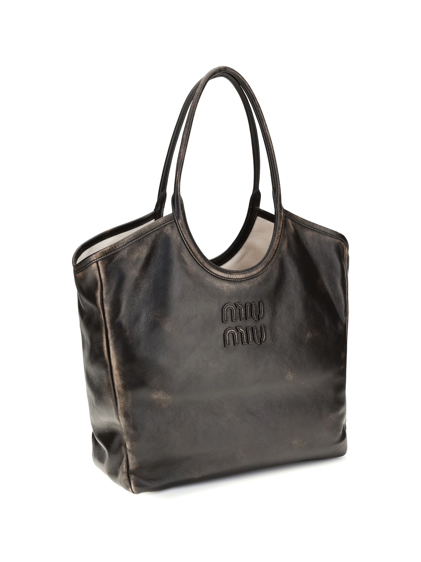 Miu Miu Women Ivy Leather Tote Bag MIU MIU