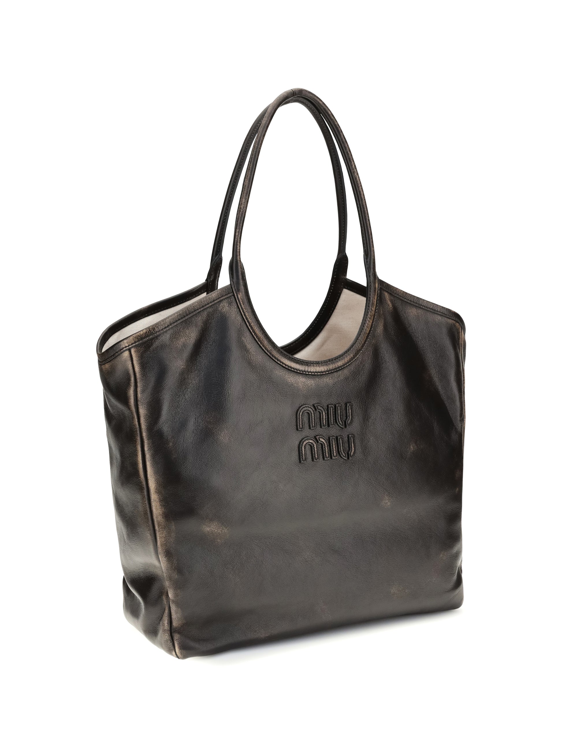Miu Miu Women Ivy Leather Tote Bag MIU MIU