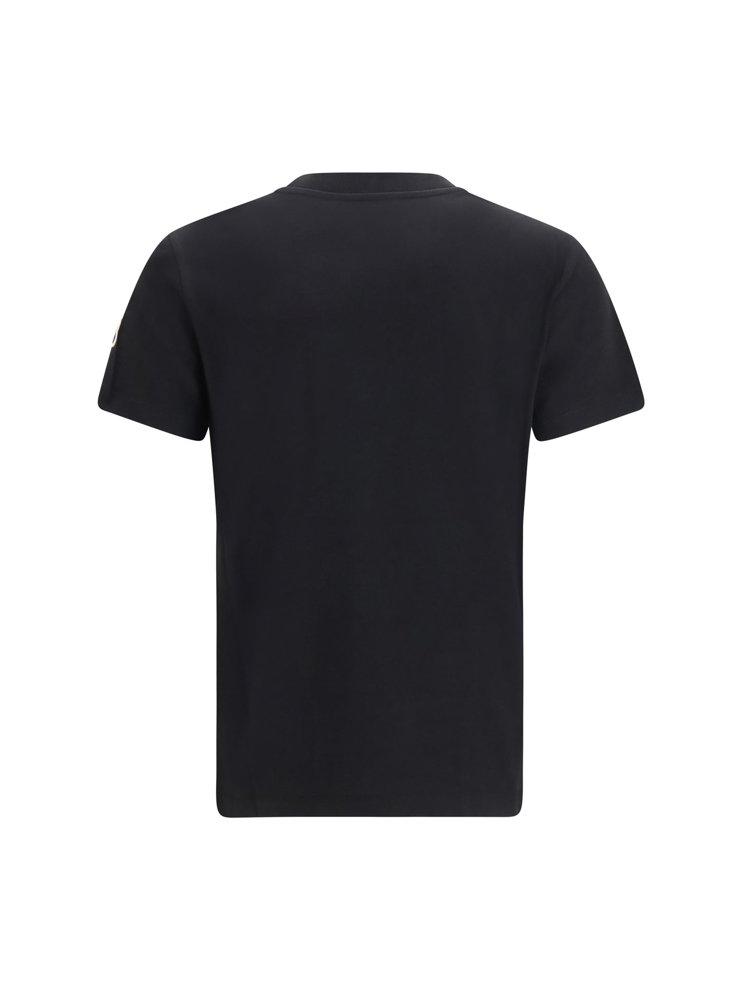 Moncler Women Cotton T-Shirt With A Tone On Tone Embroidered Logo MONCLER