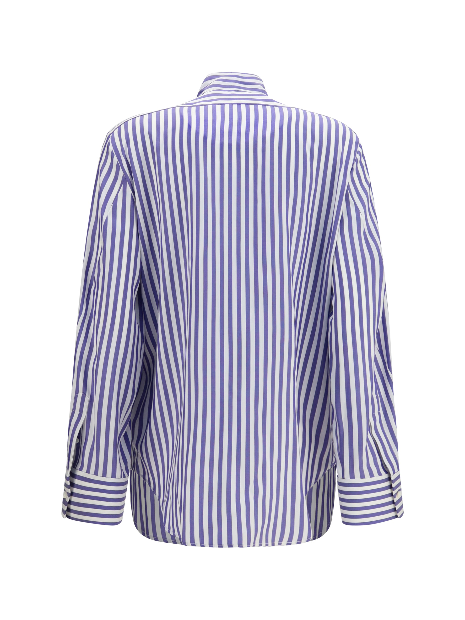 Givenchy Women Silk Striped Cocoon Shirt With Bow GIVENCHY