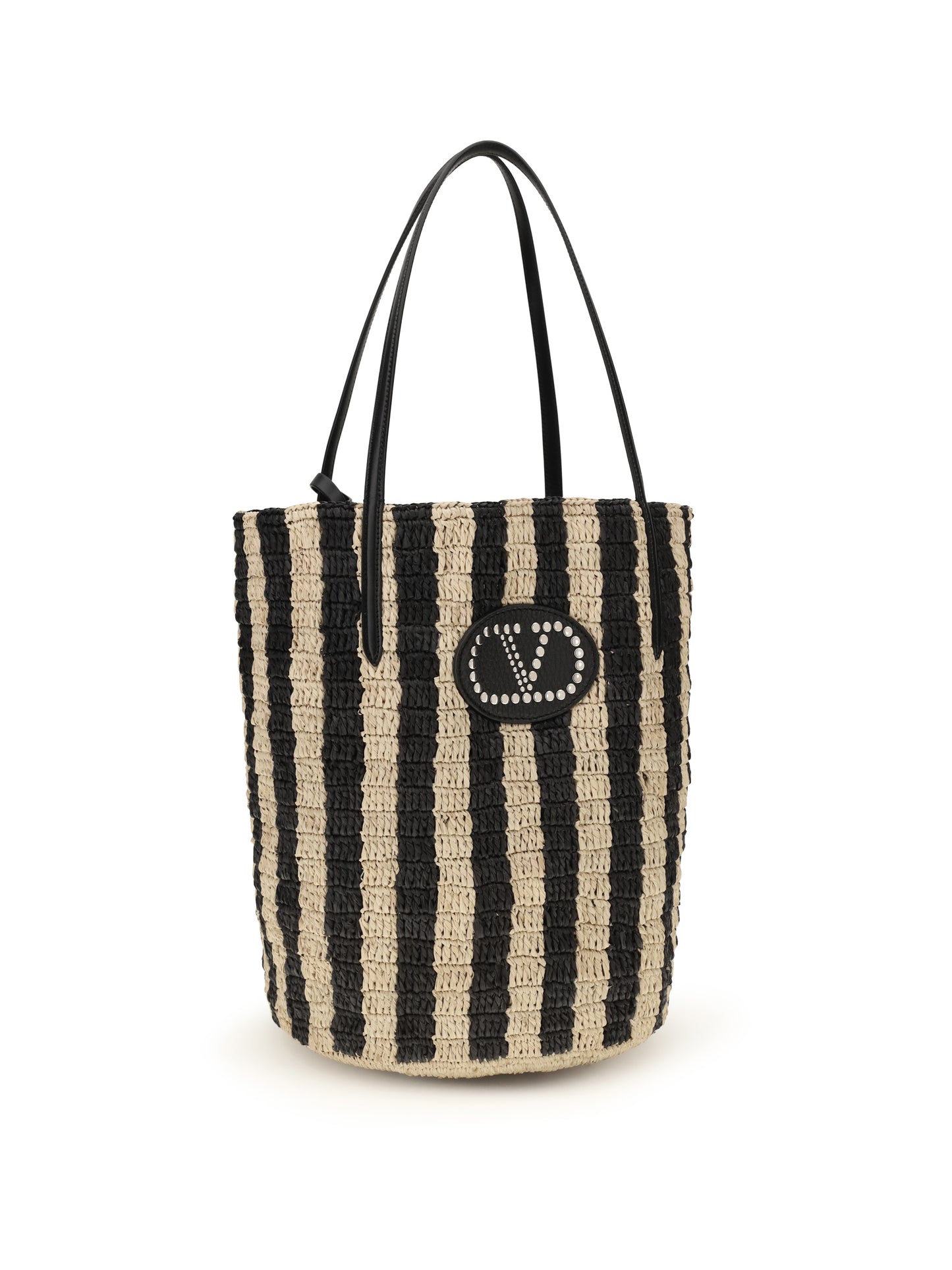 Valentino Garavani Women Striped Raffia Bucket Bag VALENTINO GARAVANI
