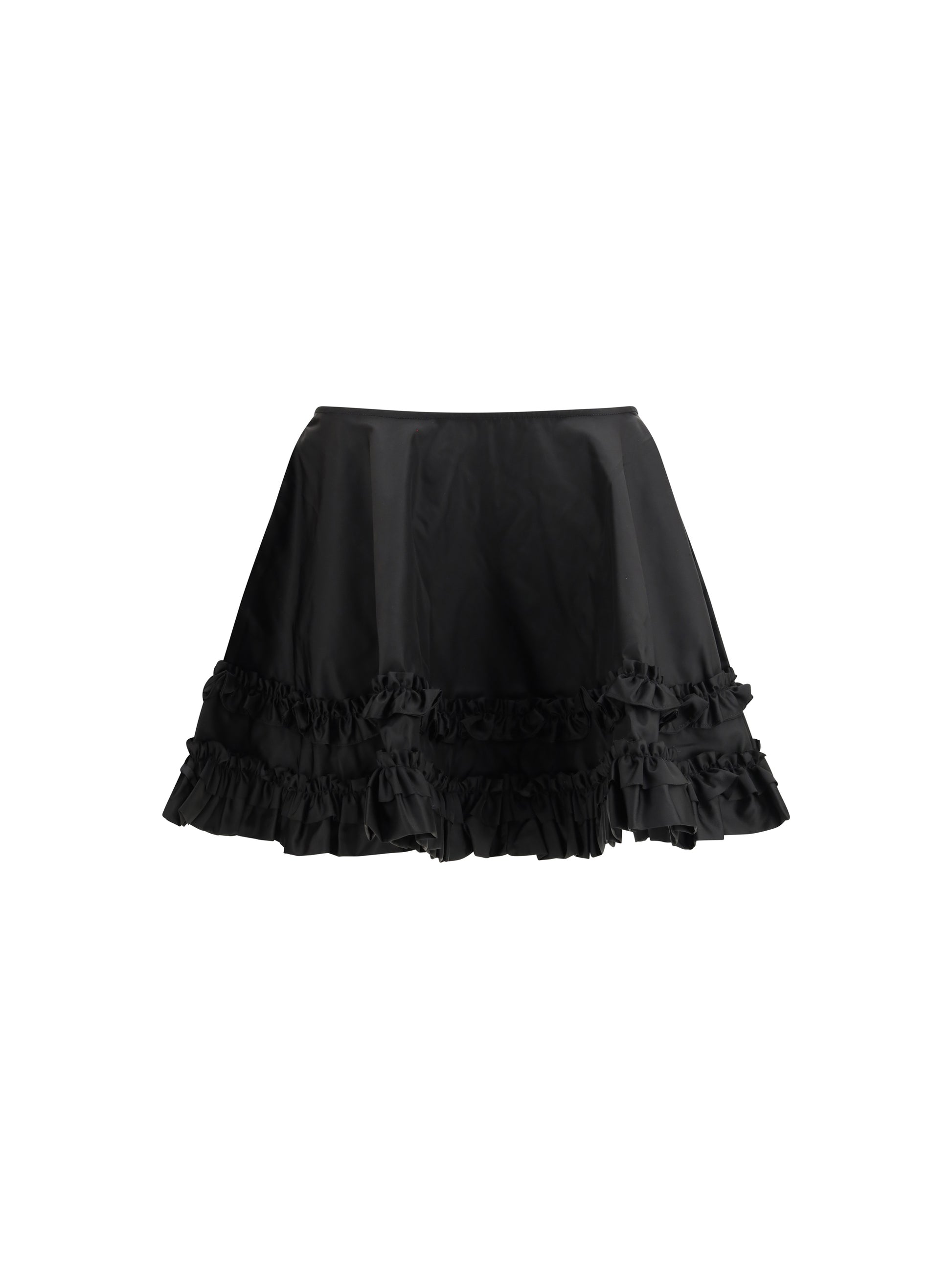 Ganni Women Duchesse Nylon Mini Frill Skirt GANNI