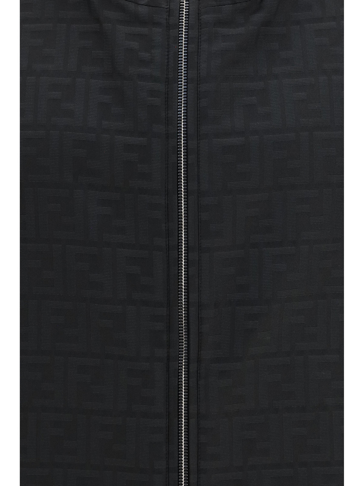 Fendi Men Lightweight Nylon Jacket With Ff Motif FENDI