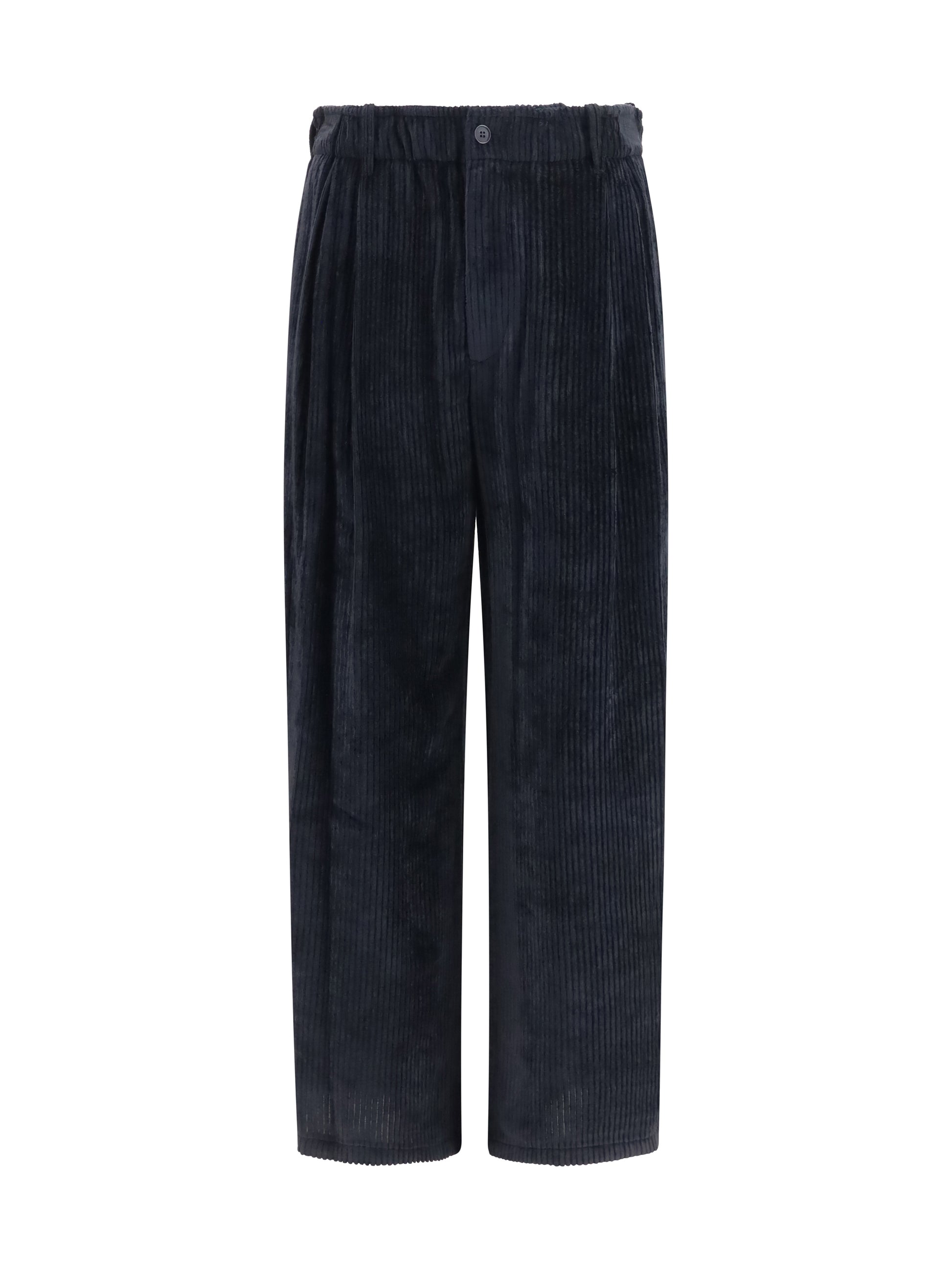 Giorgio Armani Men Wide-Leg Ribbed Viscose Velvet Pants GIORGIO ARMANI