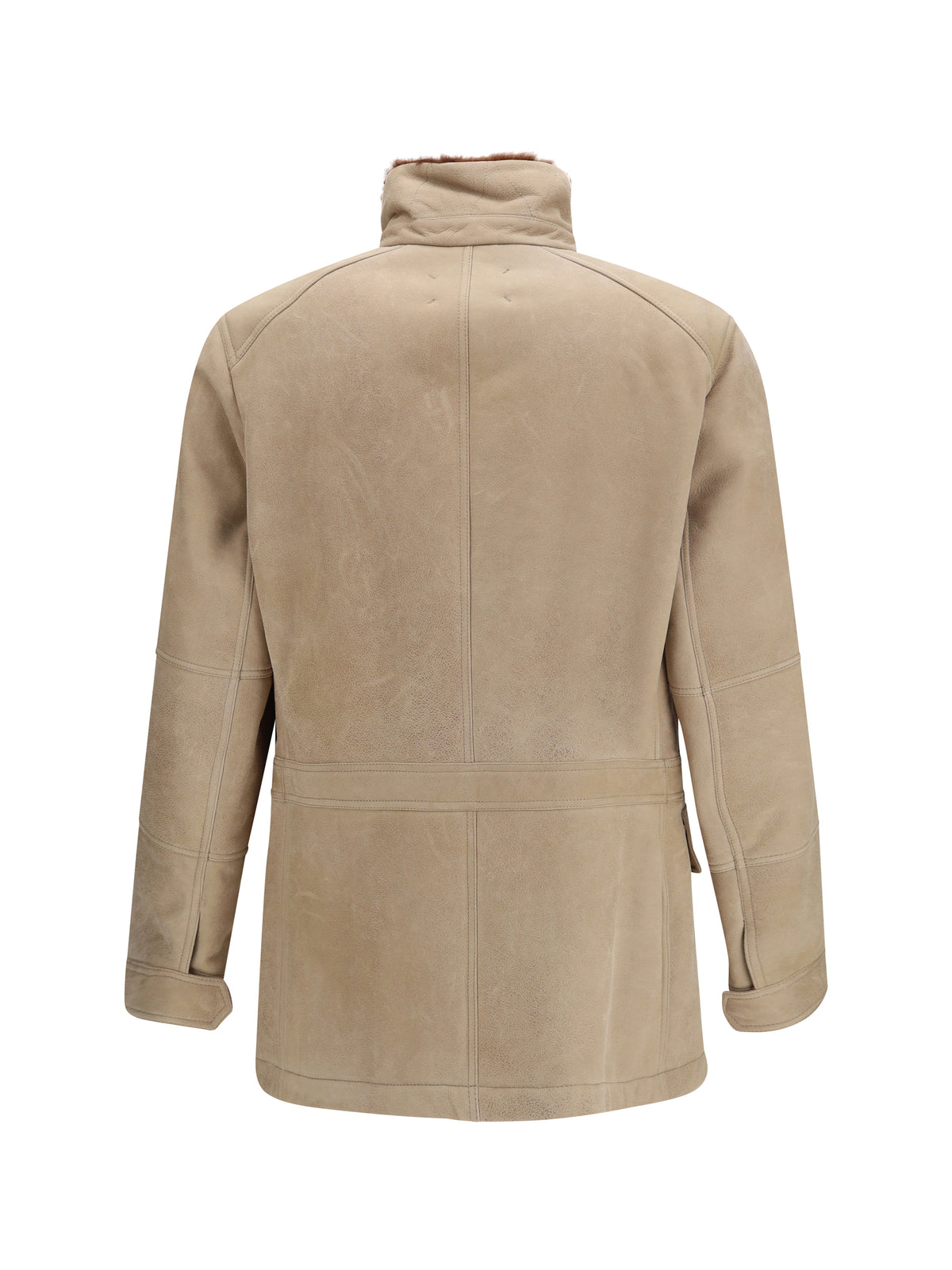 Brunello Cucinelli Men Waxed Shearling Safari Jacket BRUNELLO CUCINELLI