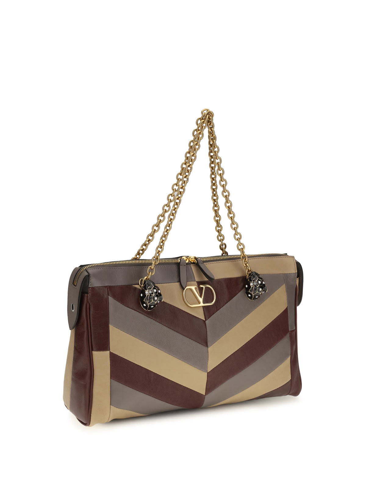 Valentino Garavani Women Medium Panthea Chevron Nappa Shoulder Bag VALENTINO GARAVANI