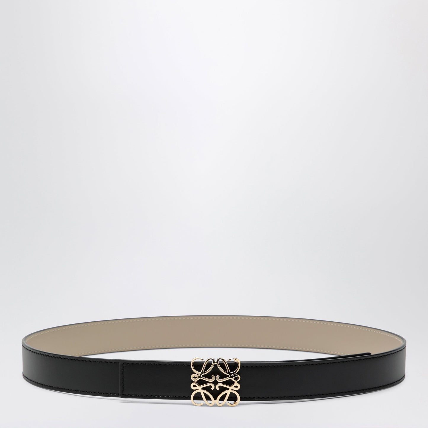 Loewe Black/Clay Reversible Anagram Belt Women LOEWE