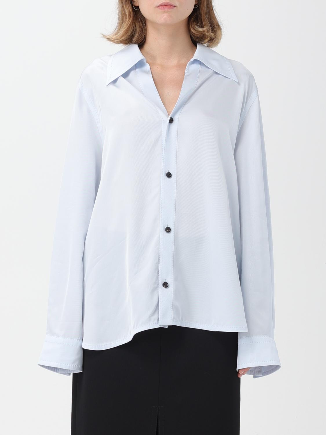 Bottega Veneta Shirt Woman Sky Blue BOTTEGA VENETA