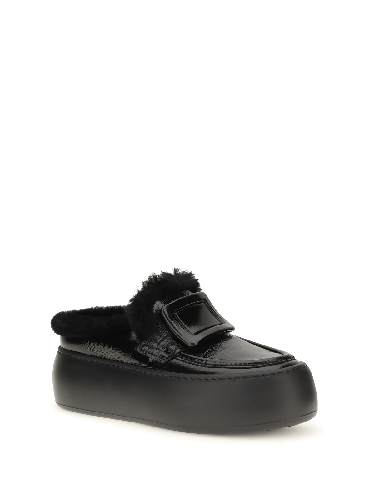 Roger Vivier Women Viv' Up Shearling Mules ROGER VIVIER
