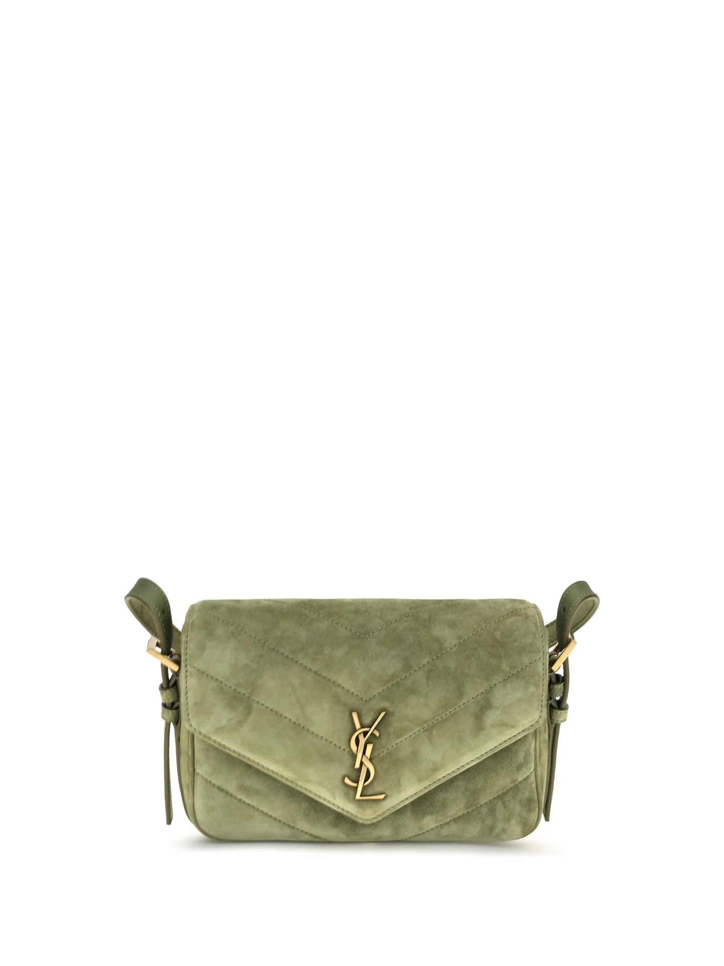 Saint Laurent Women Small Loulou Matelassé Suede Shoulder Bag SAINT LAURENT