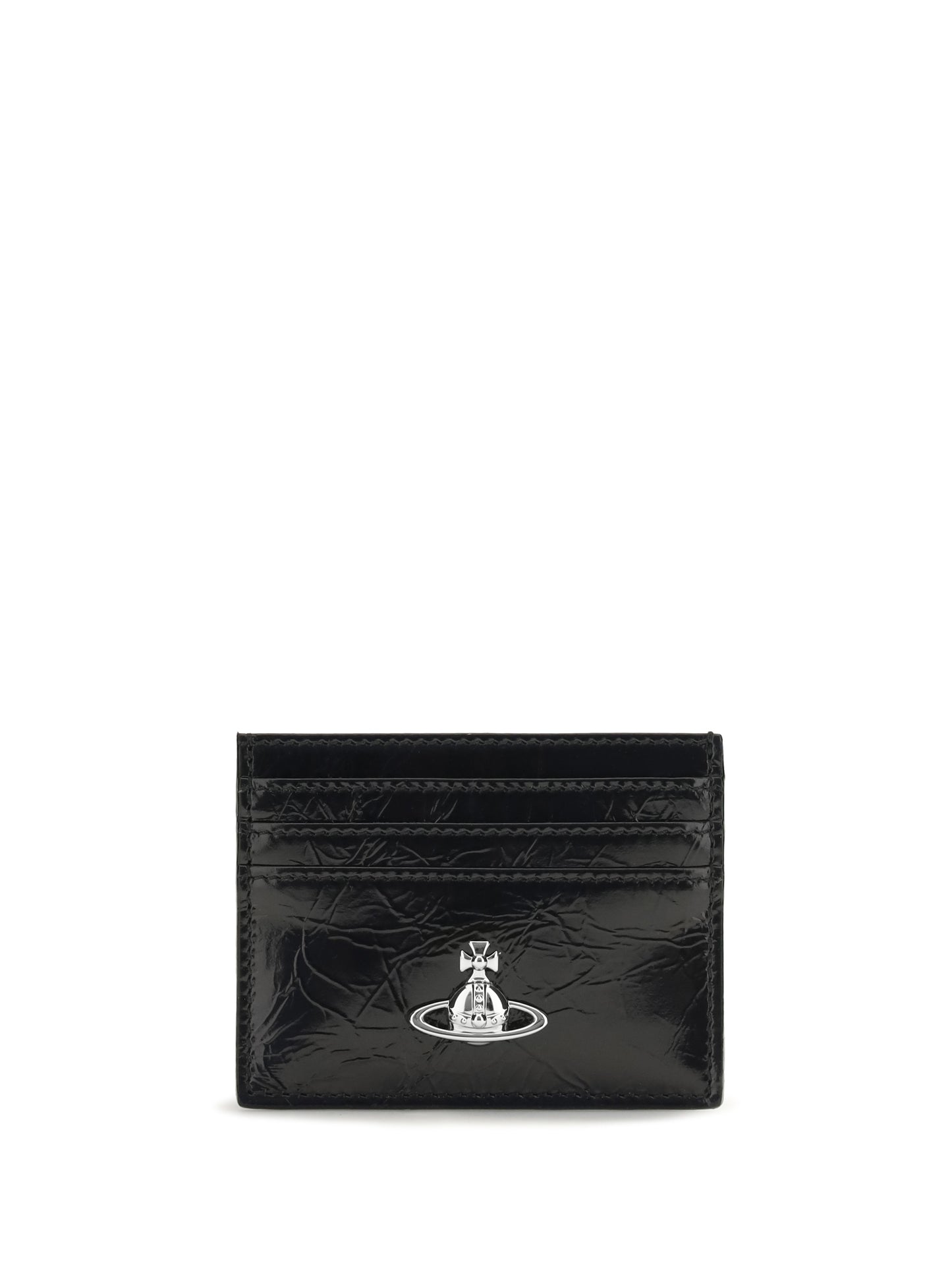 Vivienne Westwood Women Leather Card Holder With Orb Logo VIVIENNE WESTWOOD