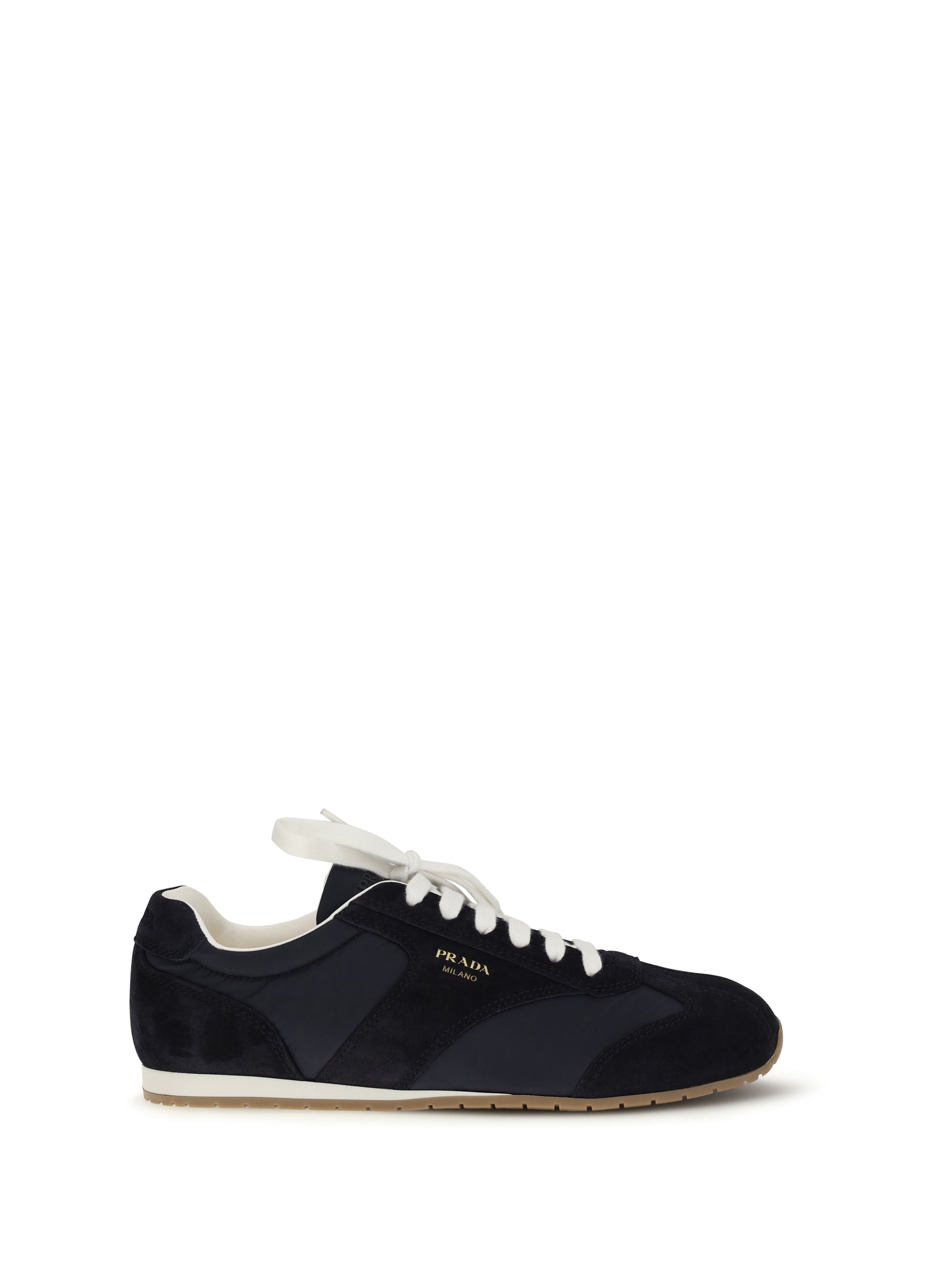 Prada Men Suede And Fabric Sneakers PRADA