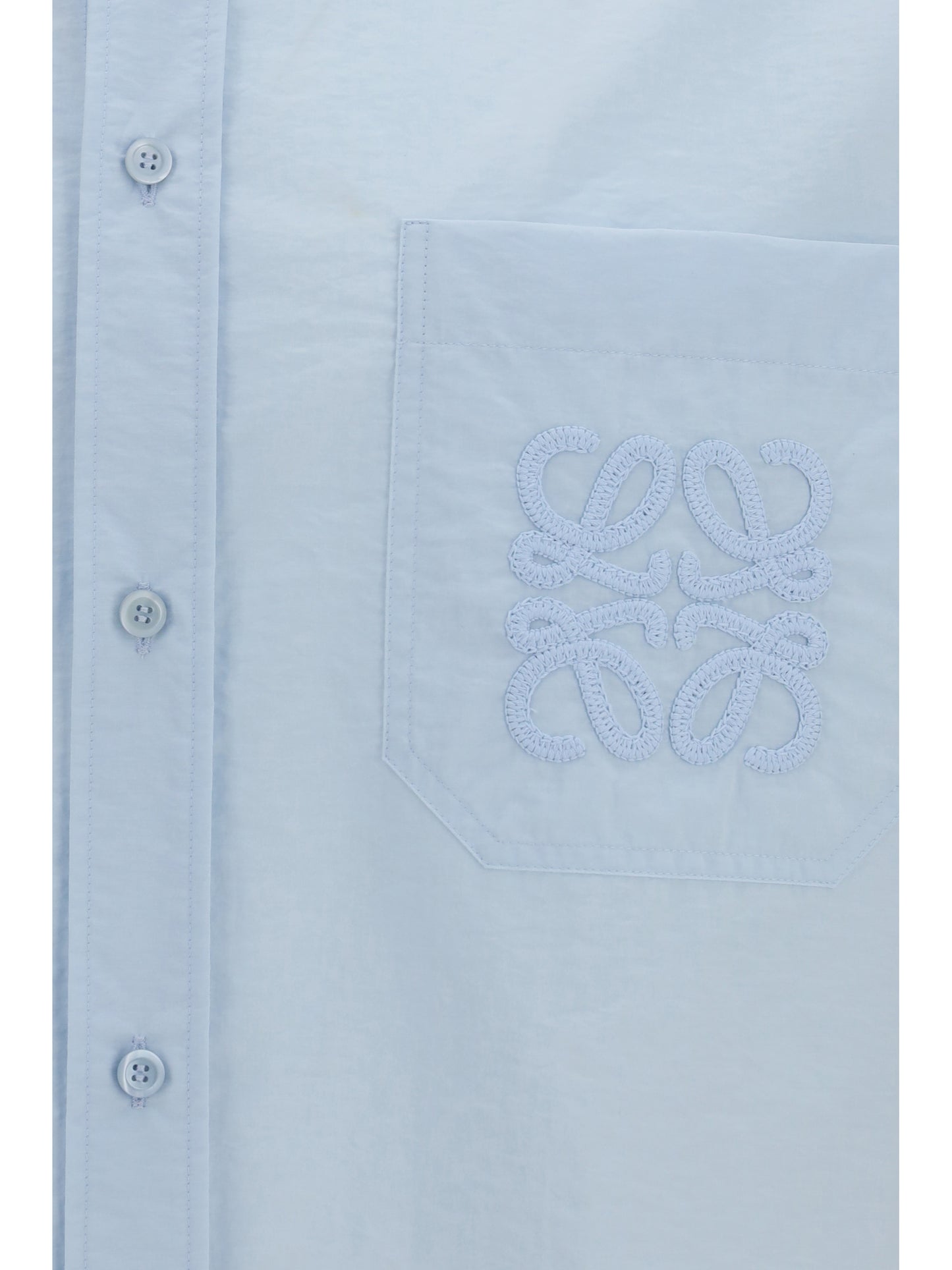 Loewe Men Short-Sleeve Cotton Blend Shirt LOEWE