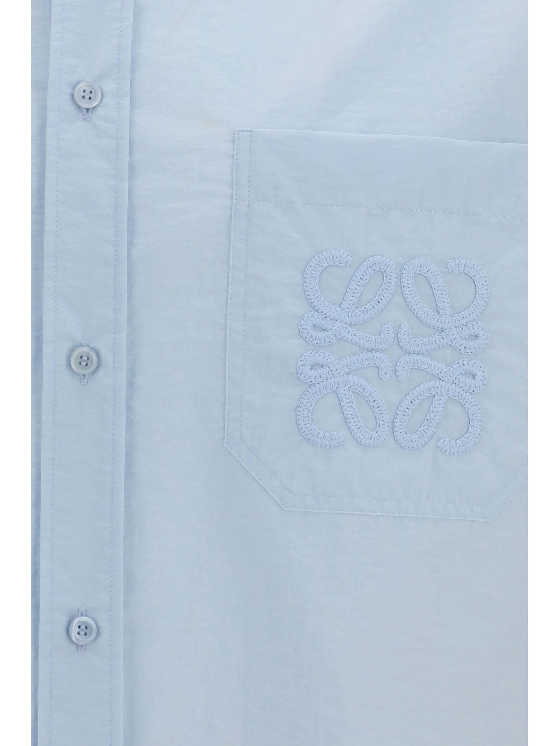 Loewe Men Short-Sleeve Cotton Blend Shirt LOEWE
