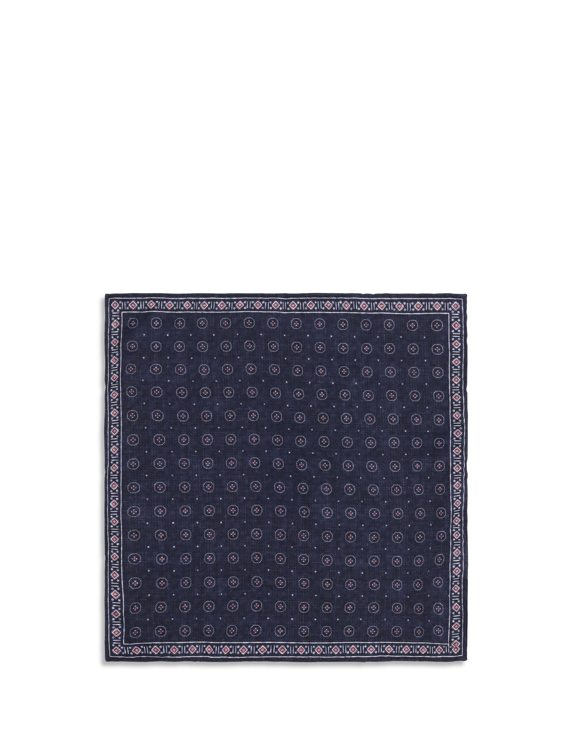 Brunello Cucinelli Men Ethnic-Patterned Silk Pocket Square BRUNELLO CUCINELLI