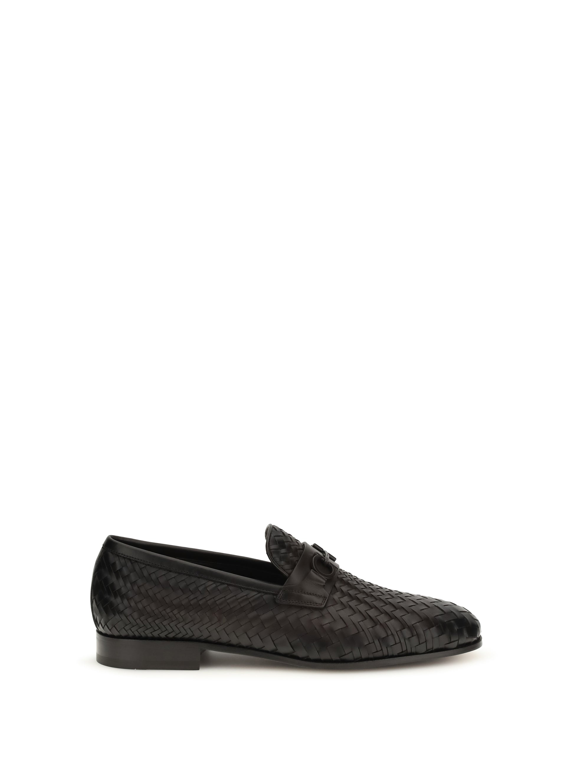 Ferragamo Men Woven Gancini Loafers FERRAGAMO