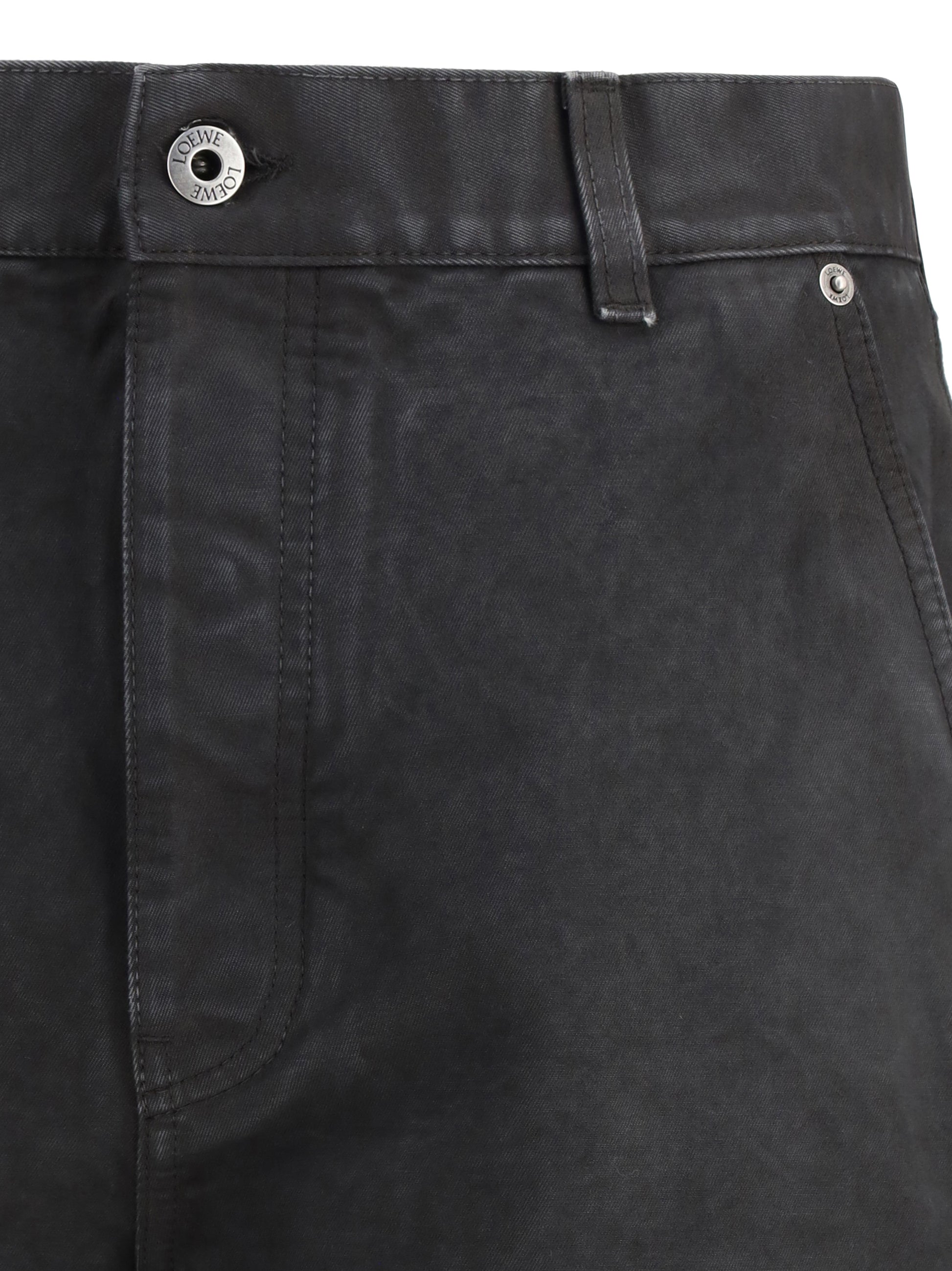 Loewe Men Baggy Jeans With A Decorative Single Belt Detail LOEWE